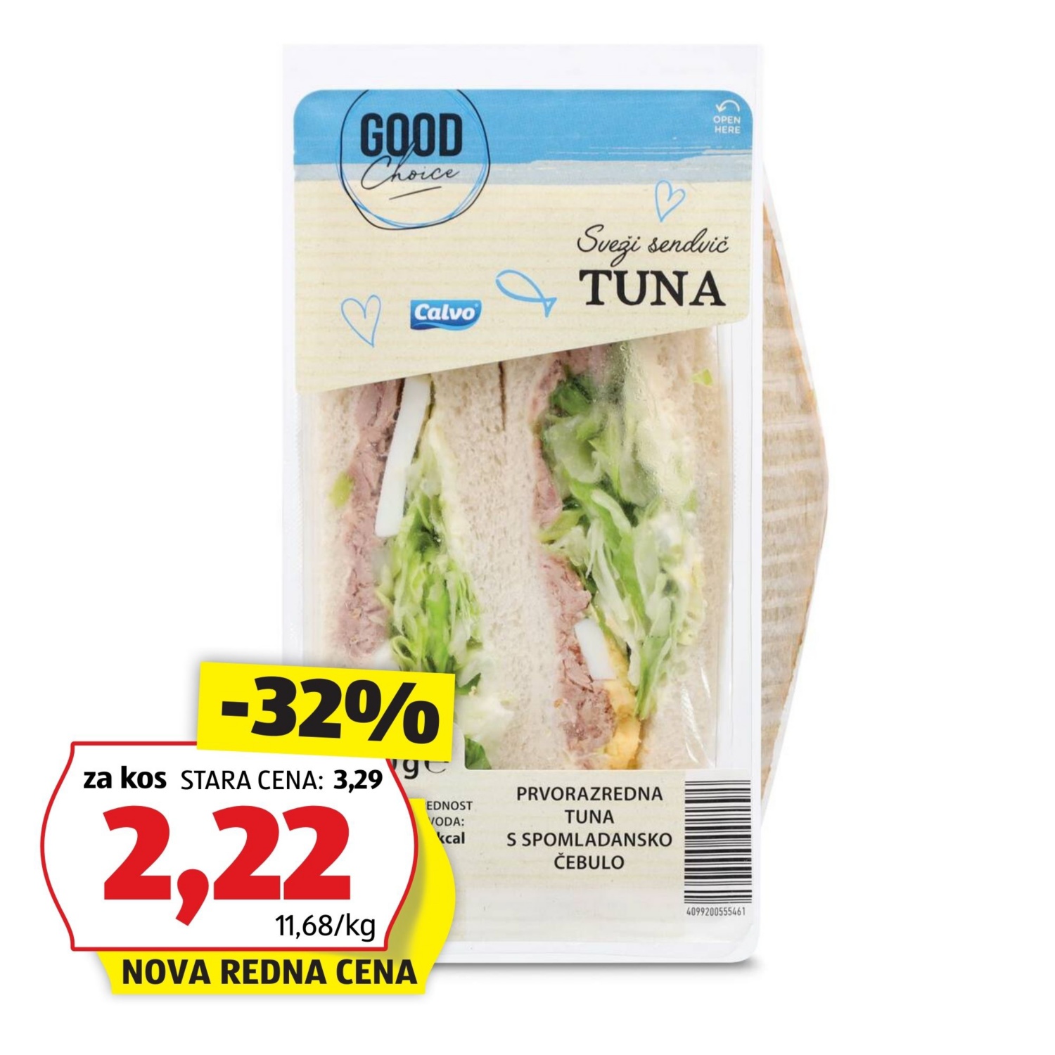 GOOD CHOICE Toast sendvič, tuna