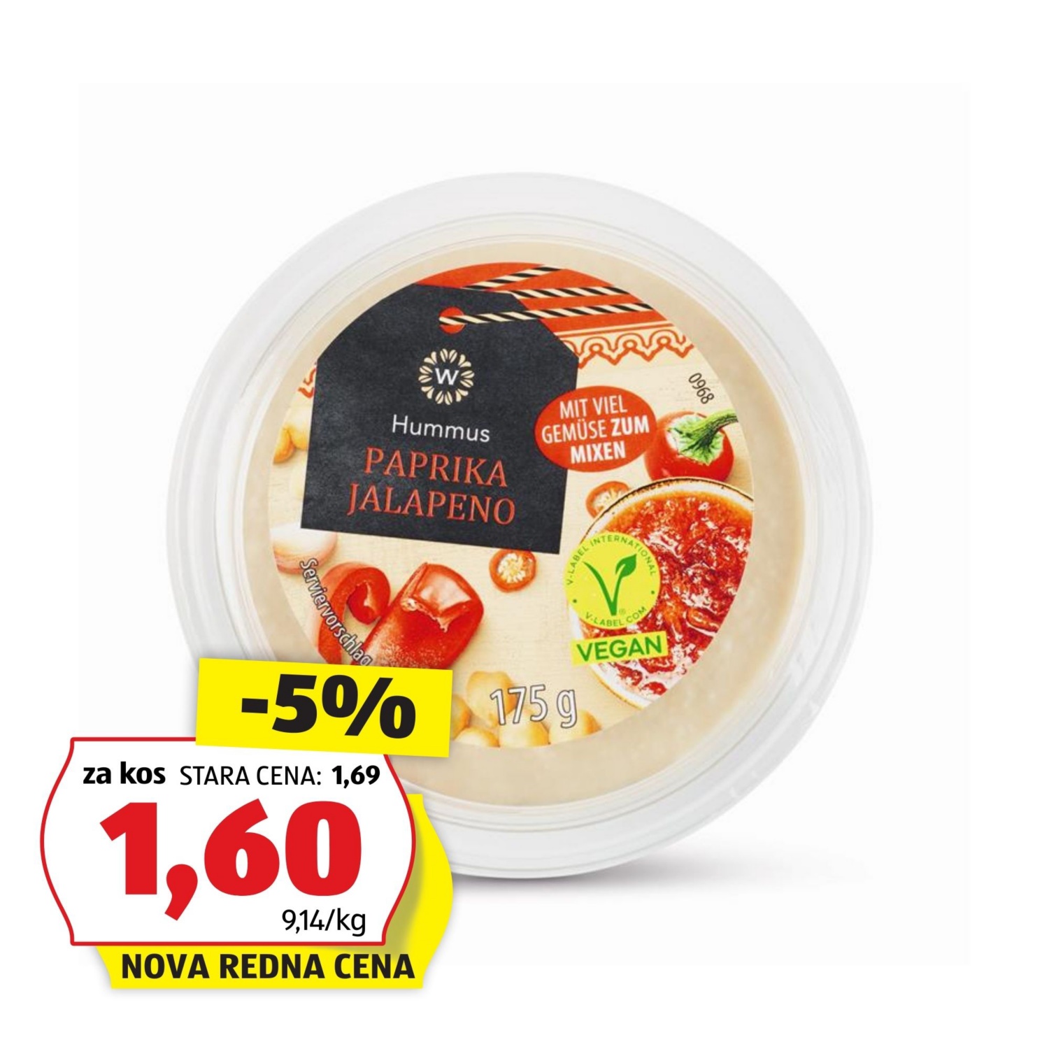 WONNEMEYER Humus, paprika-jalapeno