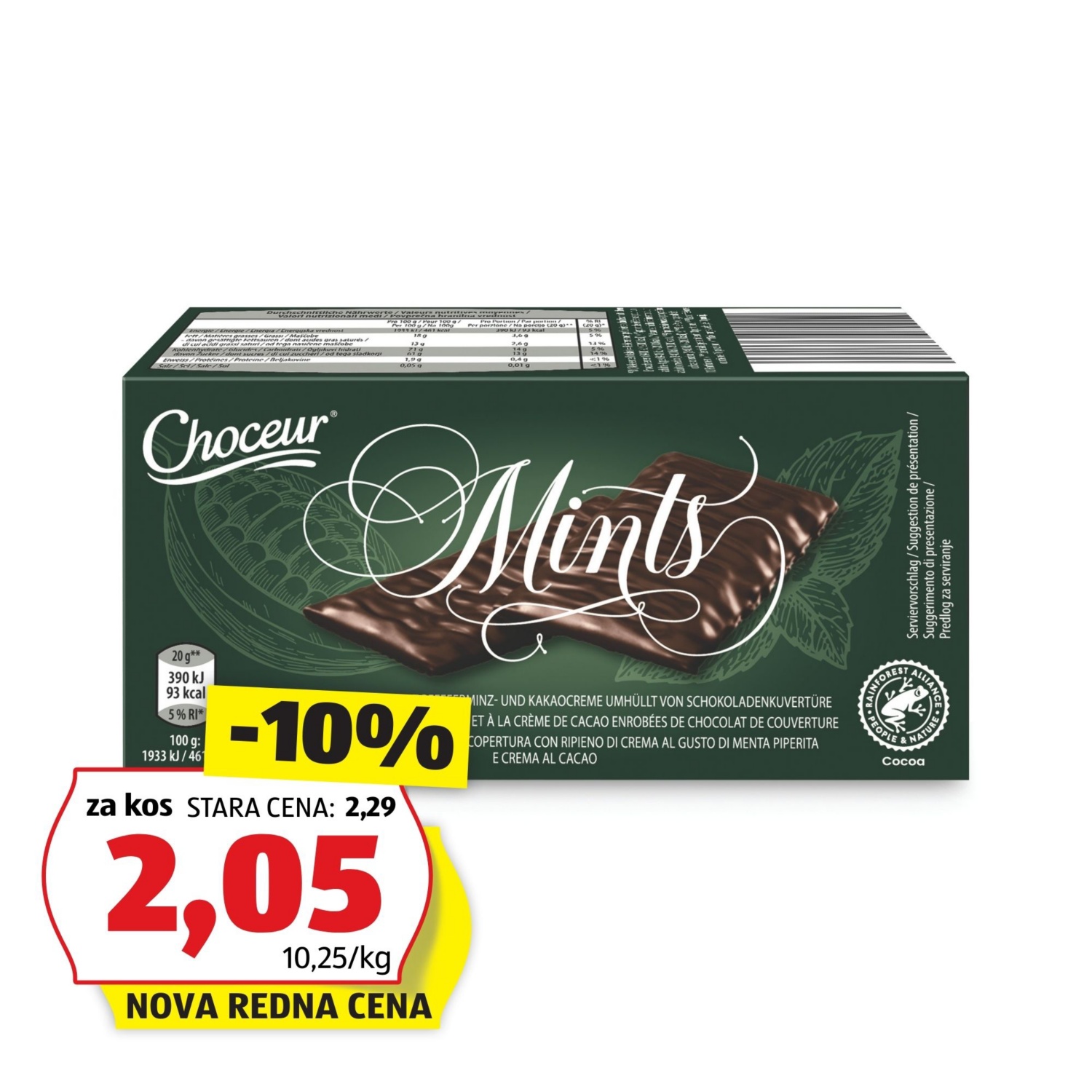 CHOCEUR Mint čokoladice