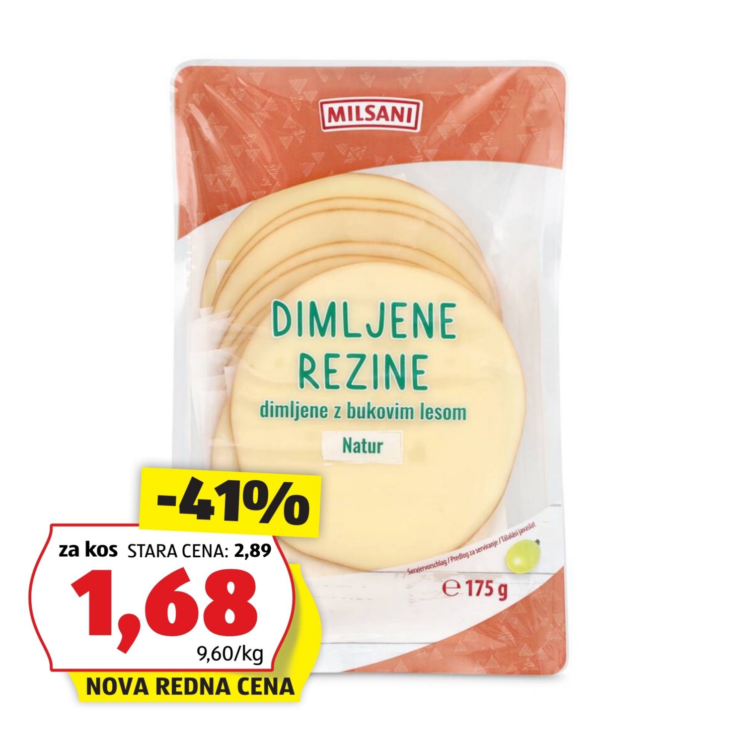 MILFINA Dimljen sir, navadni