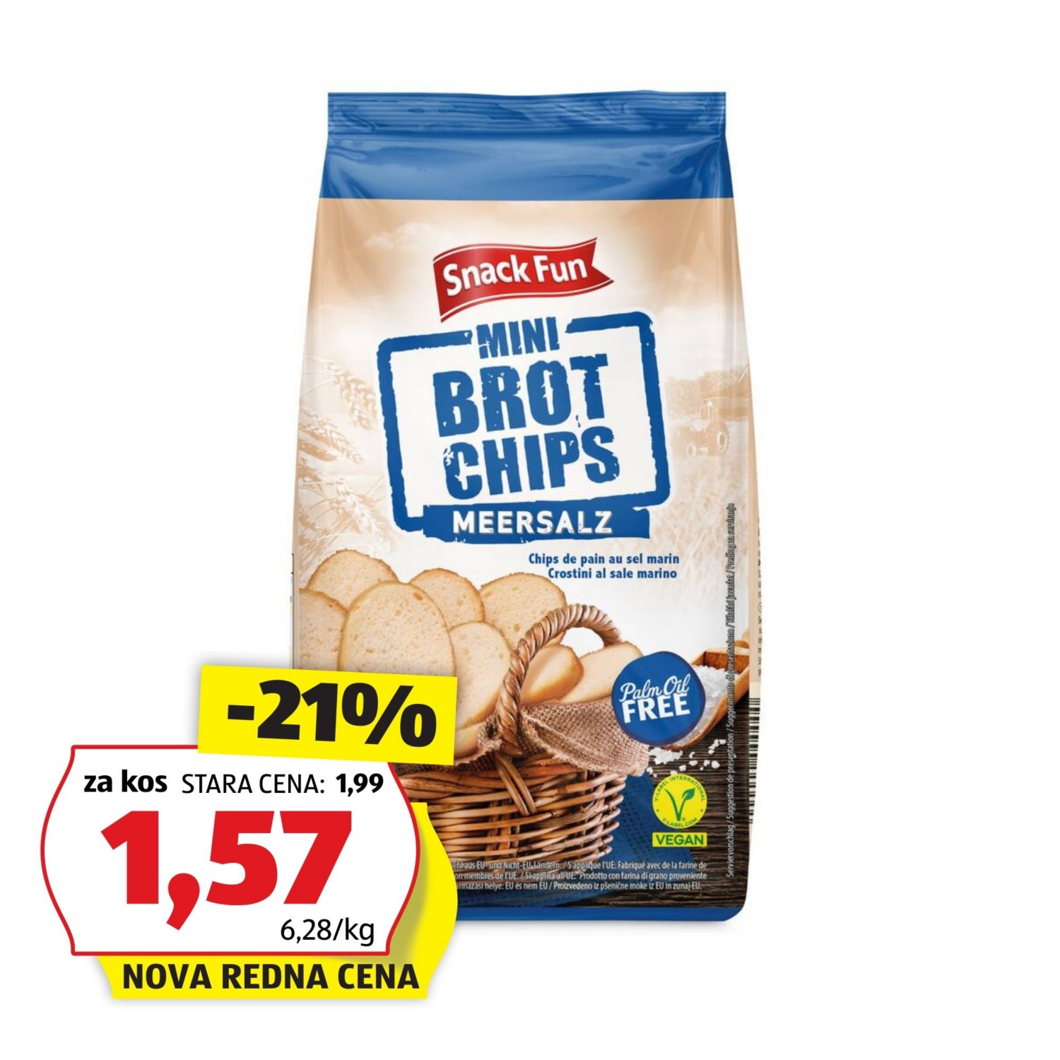 SNACK FUN Mini popečeni kruhki, sol