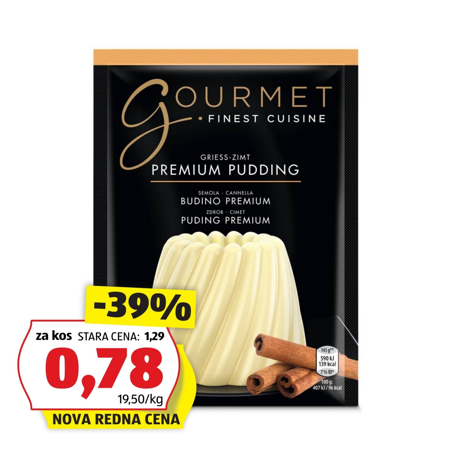 GOURMET FINEST CUISINE Premium puding, cimet