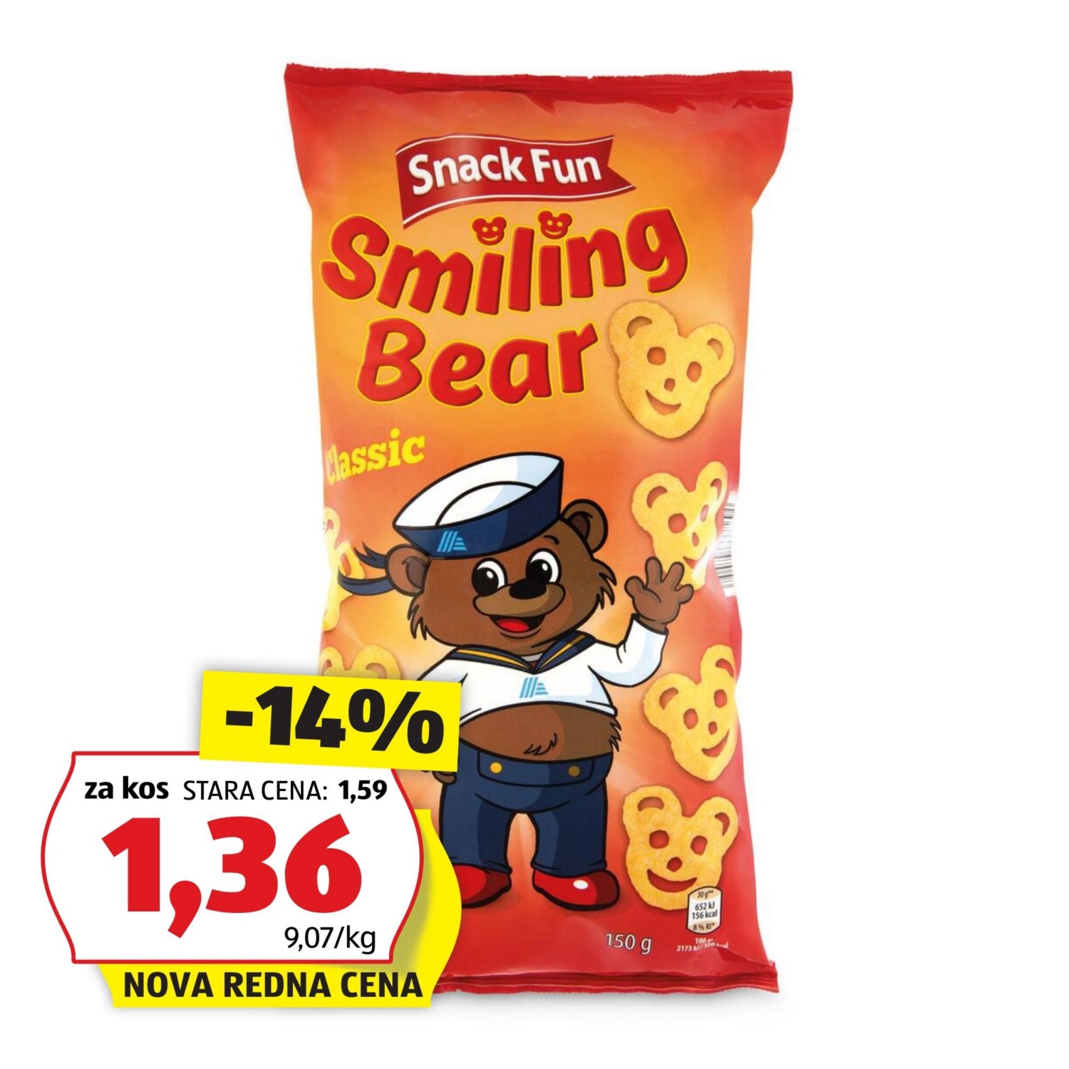 SNACK FUN Smiling bear, slani