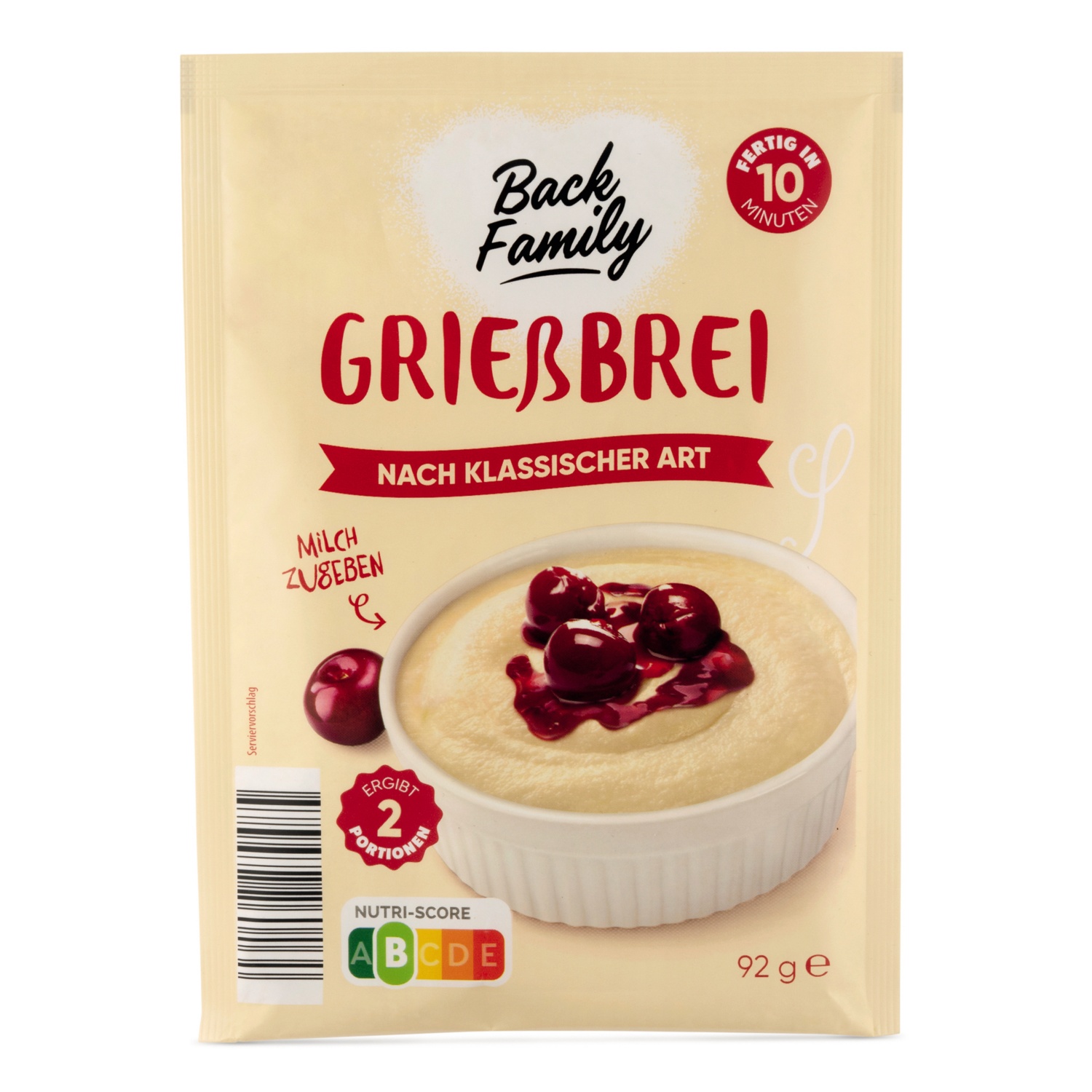 BACK FAMILY Süße Mahlzeiten, Grießbrei
