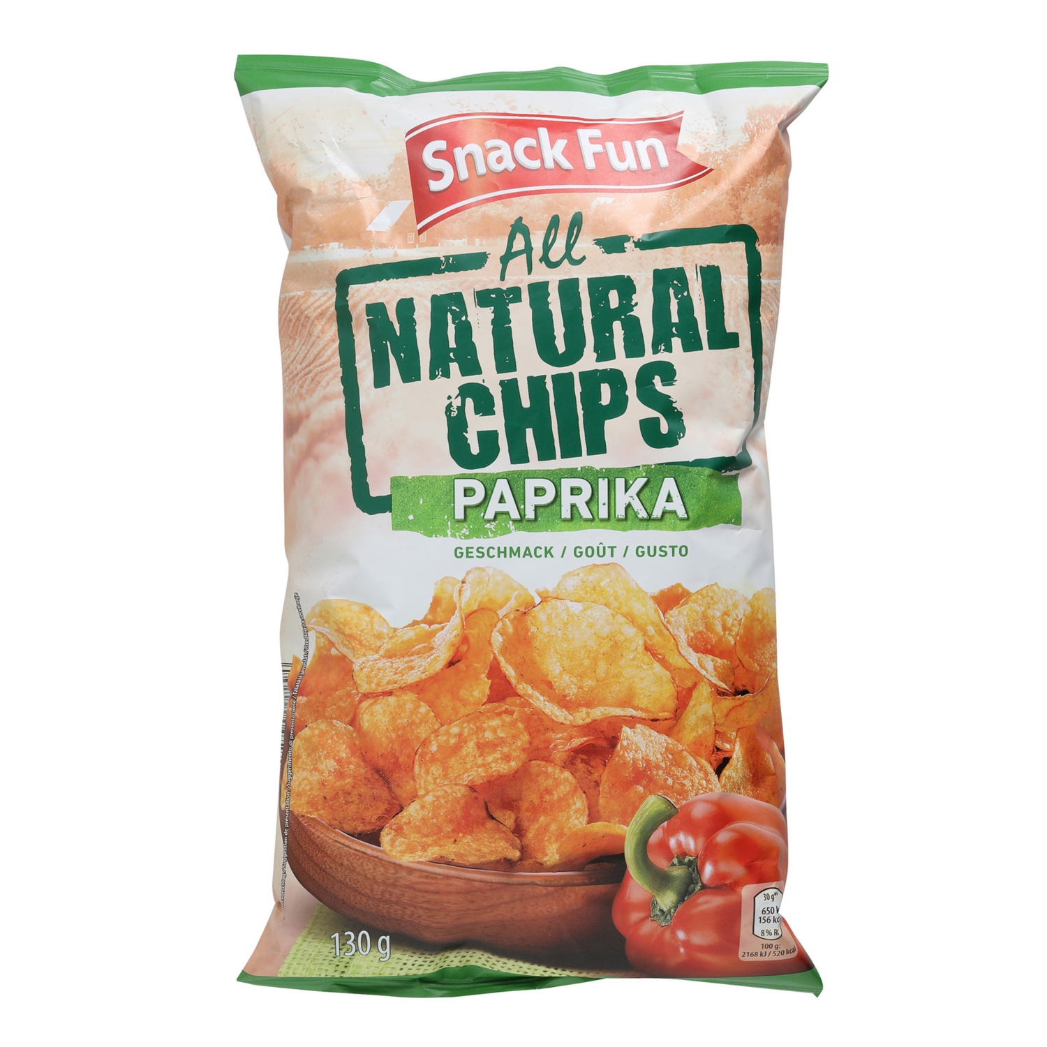 SNACK FUN Chips All Natural, paprika
