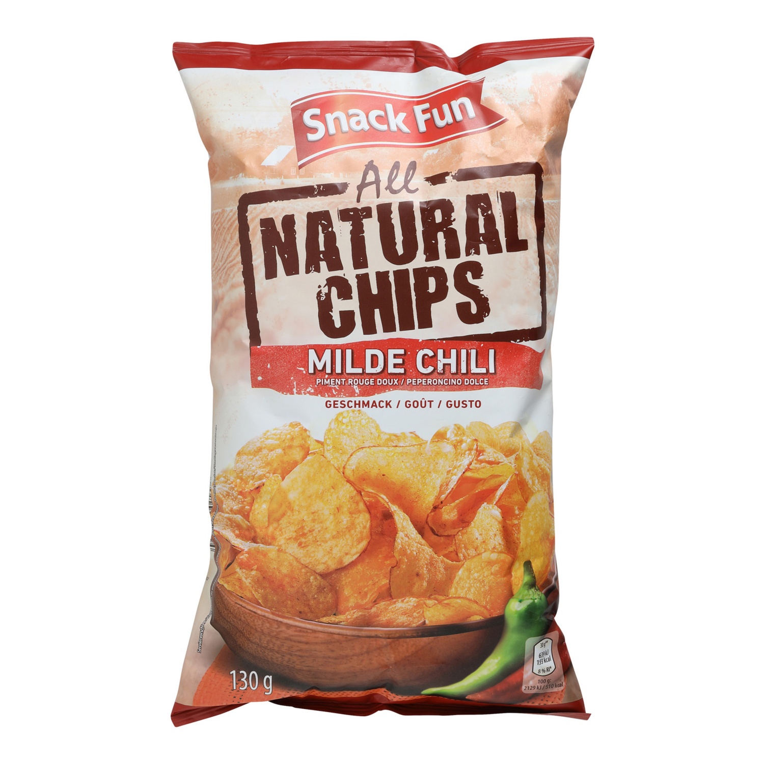 SNACK FUN Chips All Natural, piment doux