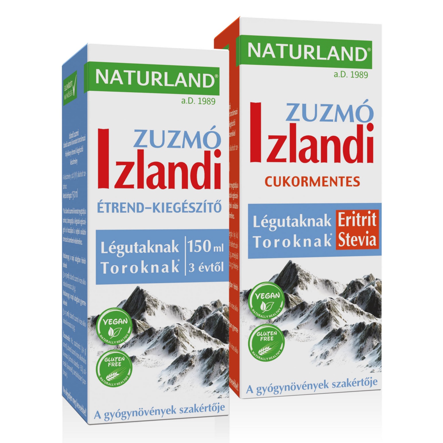 NATURLAND A.D. 1989 Izlandi zuzmó szirup, 150 ml