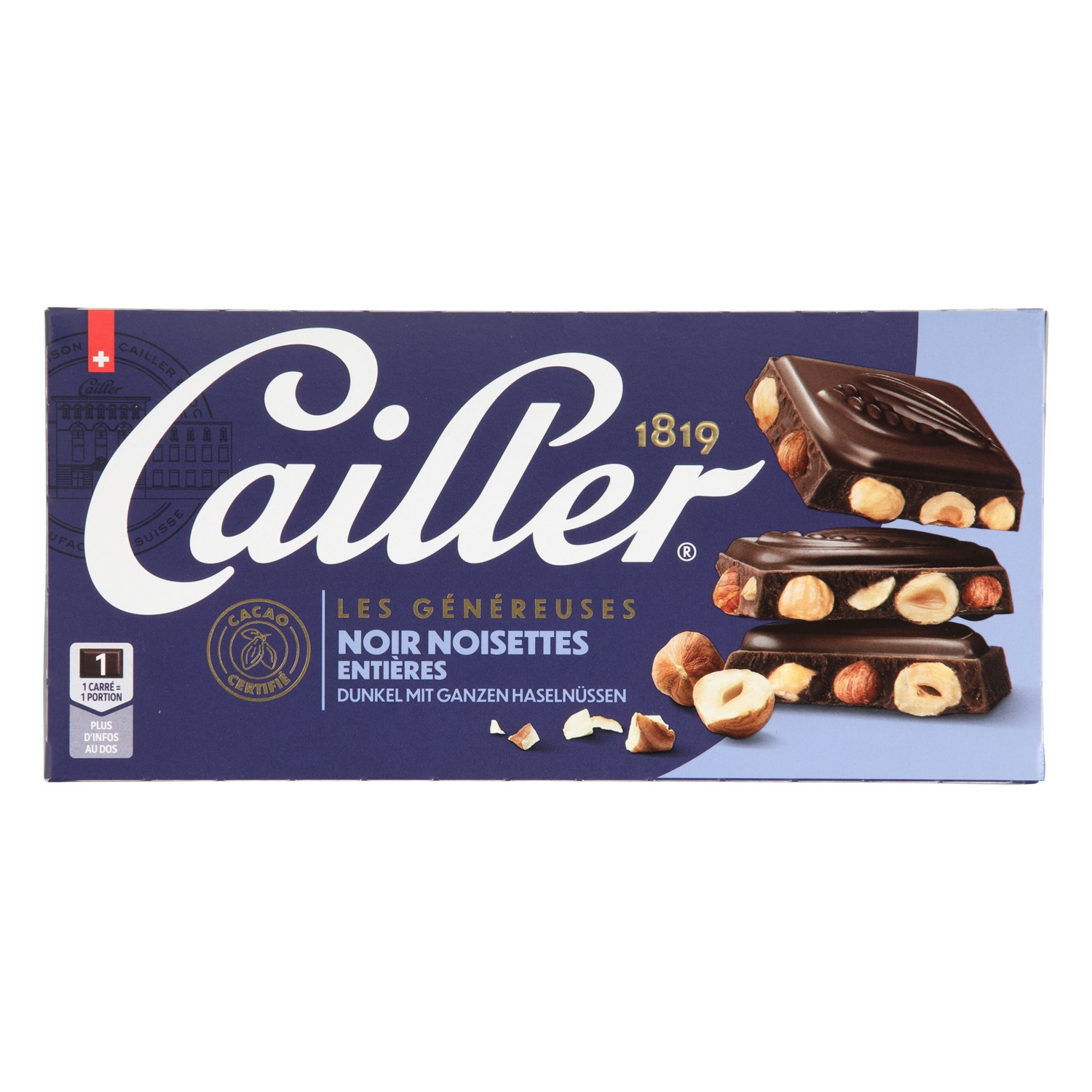CAILLER Tavoletta di cioccolato, crémant e noci