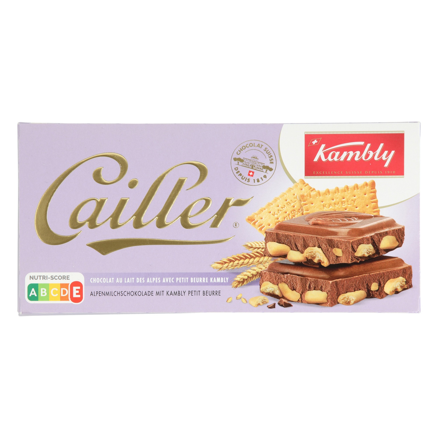 CAILLER Tavoletta di cioccolato, latte e kambly