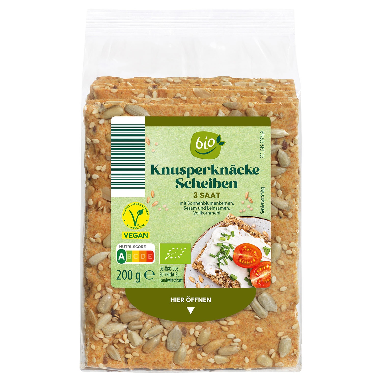 GUT BIO Bio-Knusperknäcke 200 g, Dreisaat