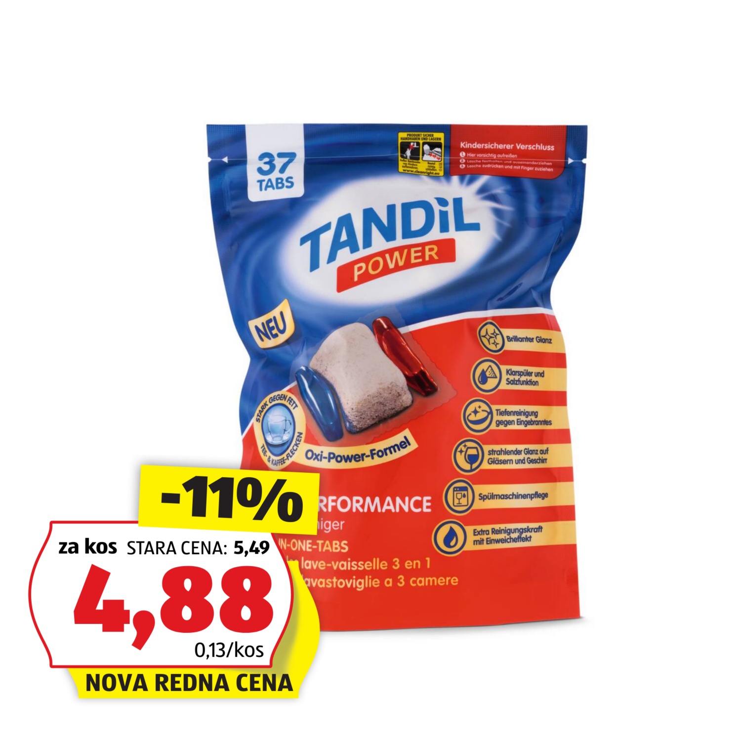 TANDIL 3-prekatne tablete za strojno pomivanje posode