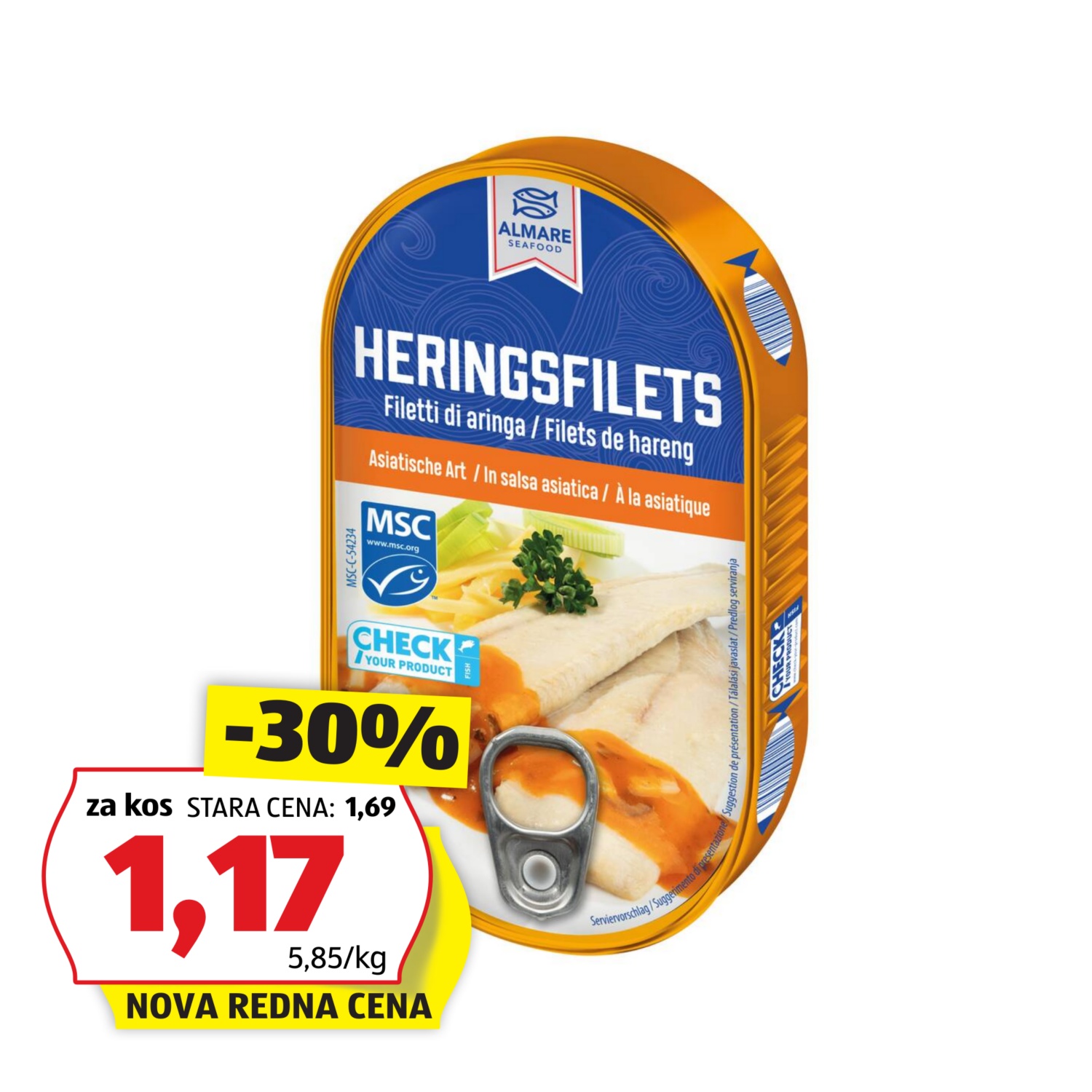 ALMARE SEAFOOD Slanikov file v omaki, azijski koktejl