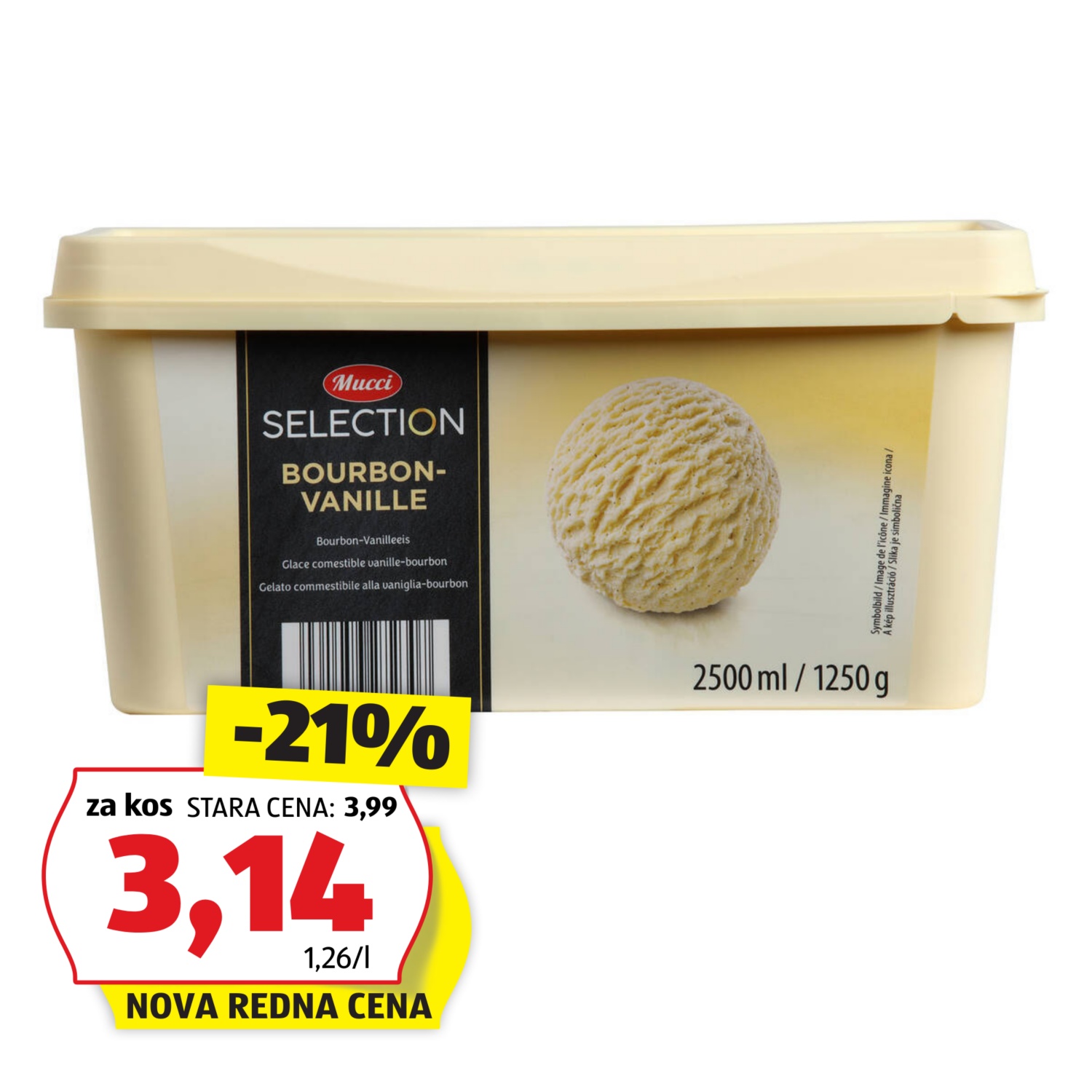 MUCCI Premium sladoled, vanilija