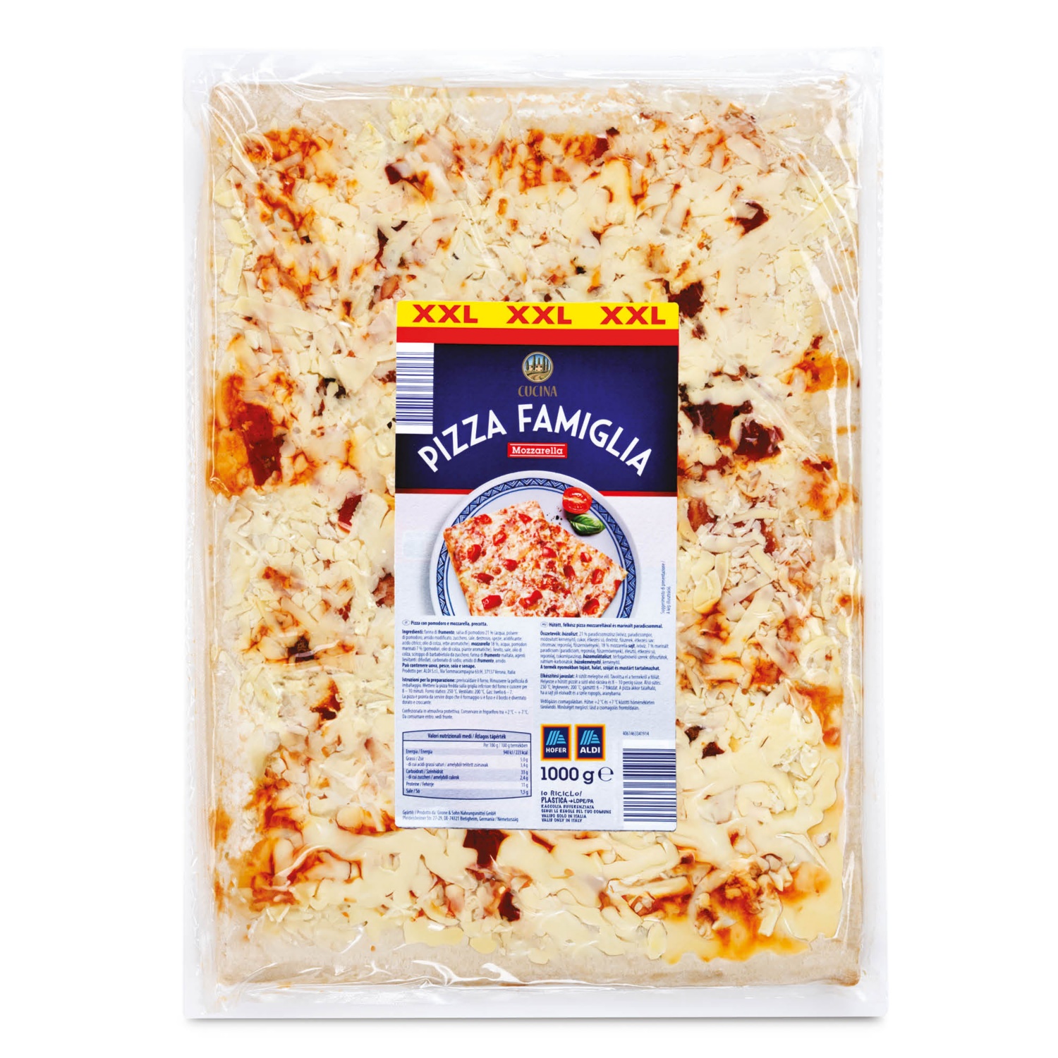 CUCINA XXL Pizza, Mozzarella, 1 kg