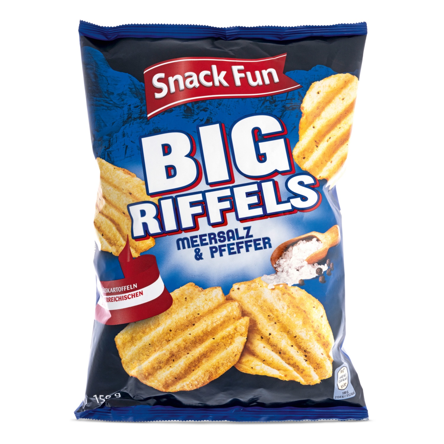 SNACK FUN Big Riffels, Meersalz und Pfeffer