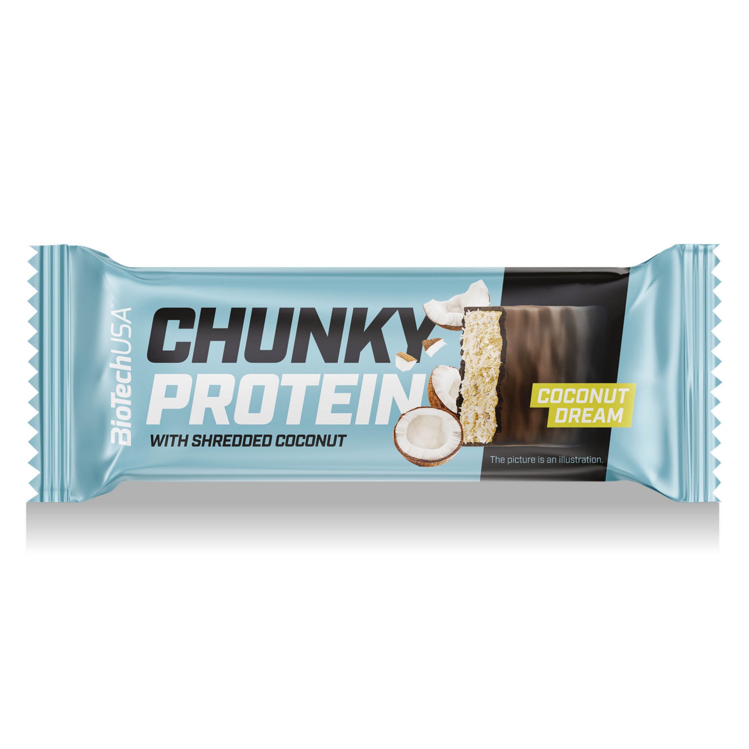 BIOTECHUSA Chunky protein fehérjeszelet, kókuszos, 50 g