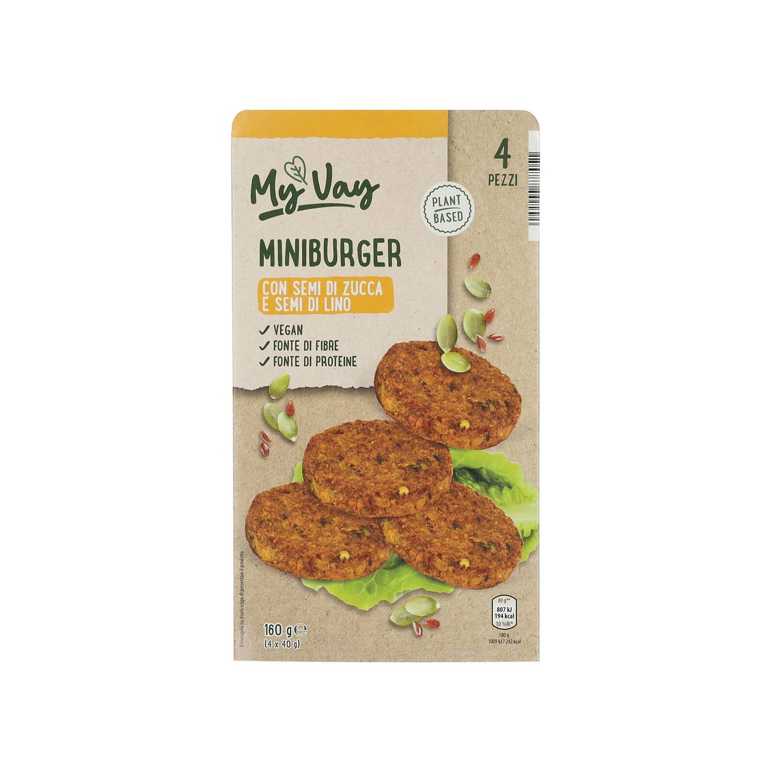 MY VAY Mini burger vegani con semi