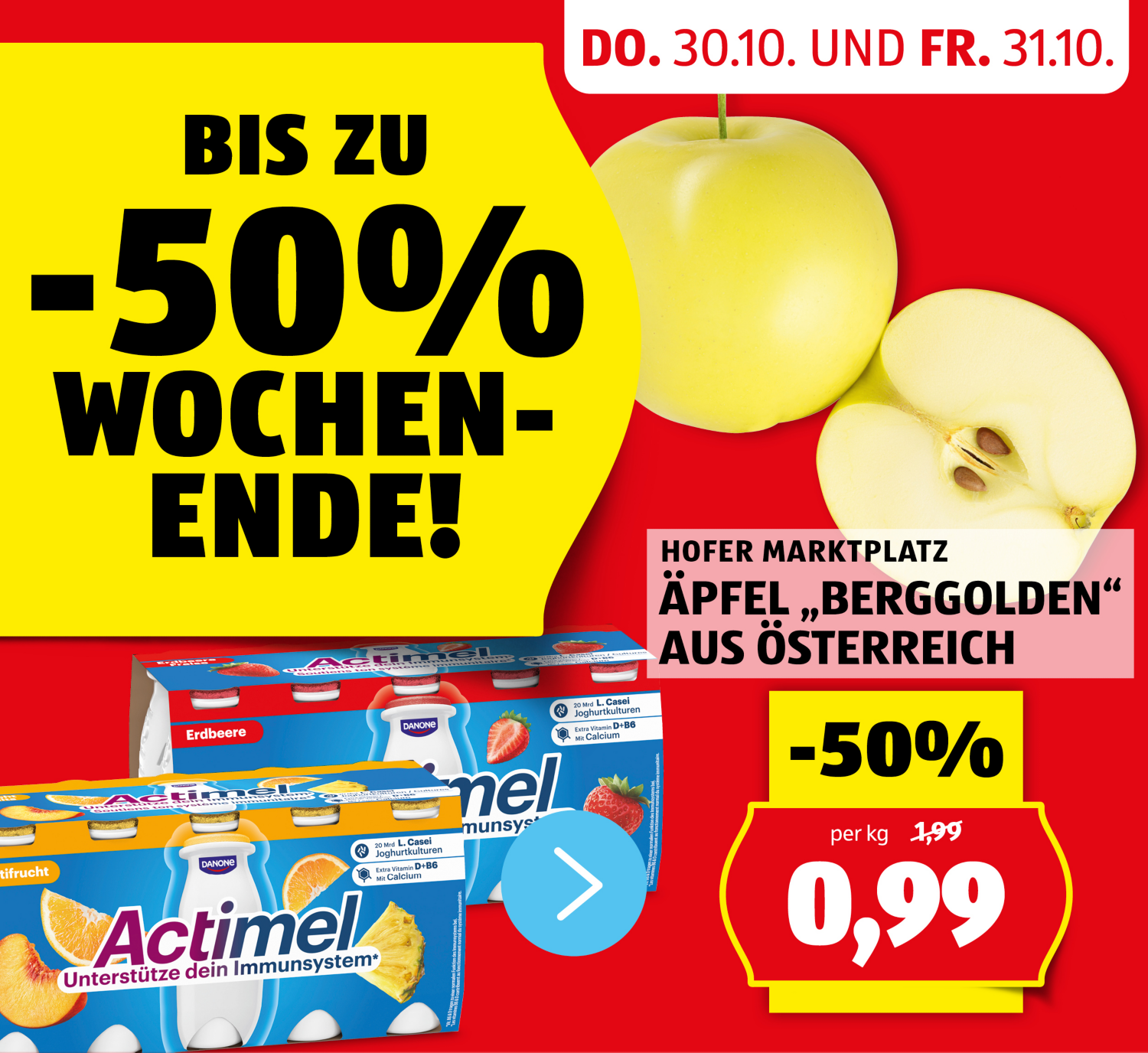 Aktionen: -50% Wochenende! - Angebote von 30.10. und 31.10.