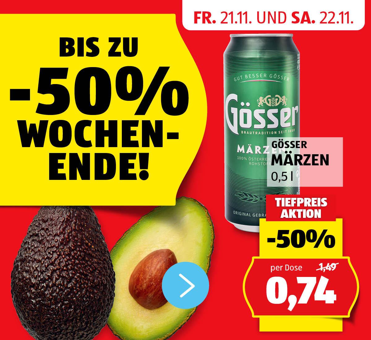 Aktionen: -50% Wochenende! - Angebote von 21.11. und 22.11.