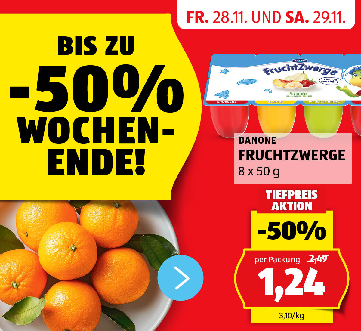 Aktionen: -50% Wochenende! - Angebote von 28.11. und 29.11.