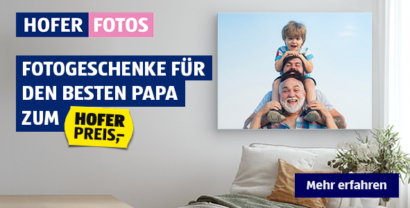 Fotogeschenke für den besten Papa zum HOFER Preis