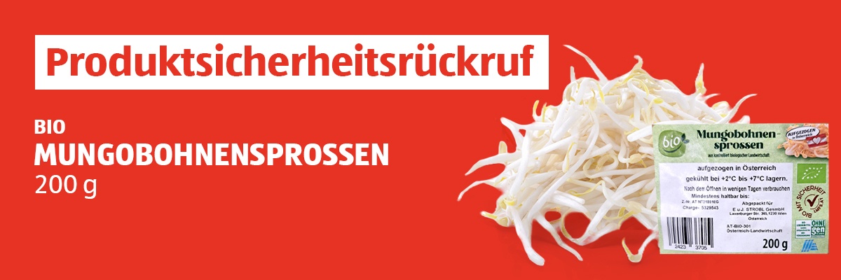 Produktrückruf - BIO Mungobohnensprossen 200 g 