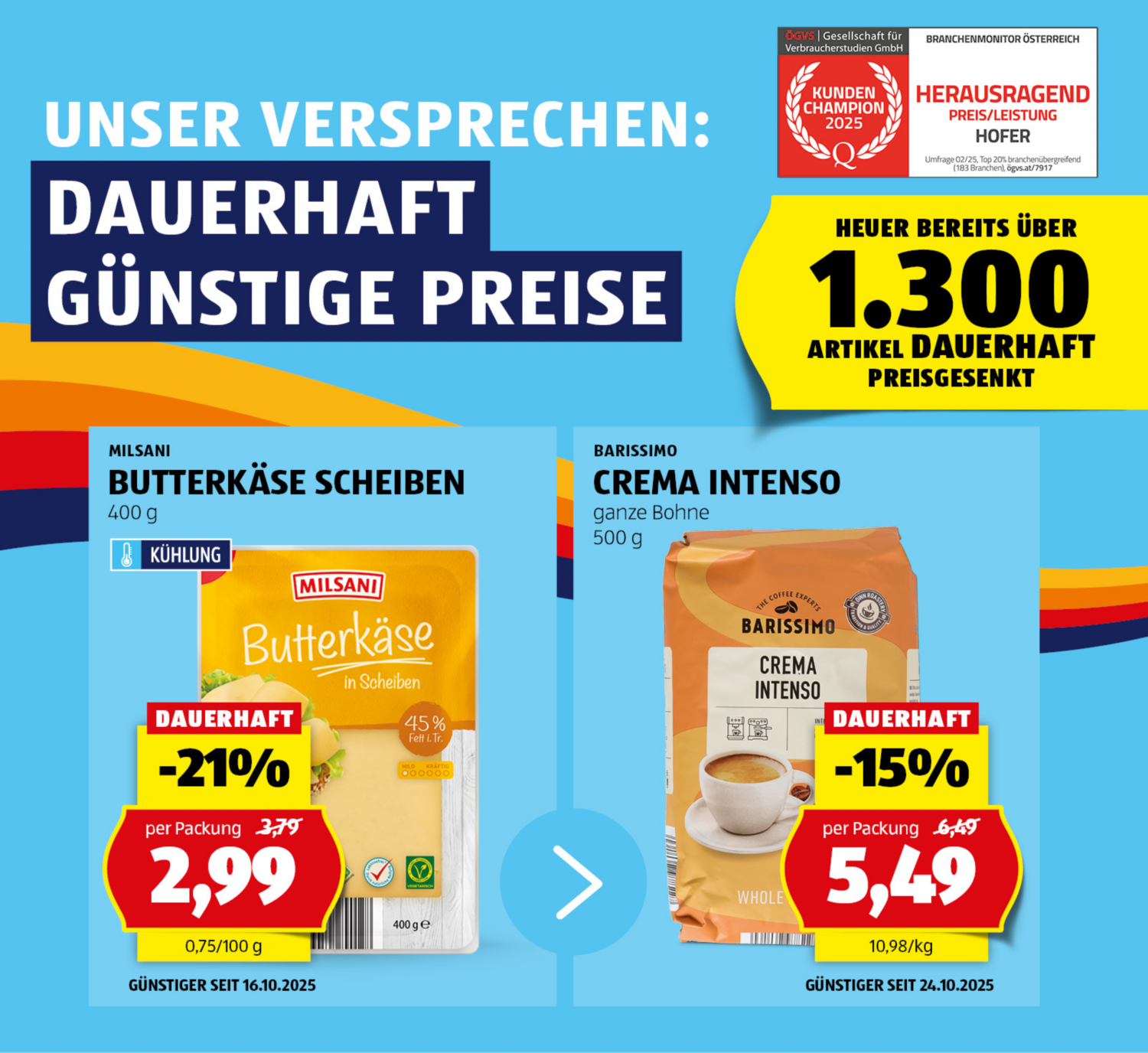 Angebot: Butterkäse Scheiben und Käseaufschnitt