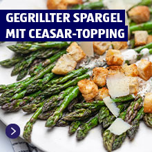 Gegrillter Spargel mit Ceasar-Topping