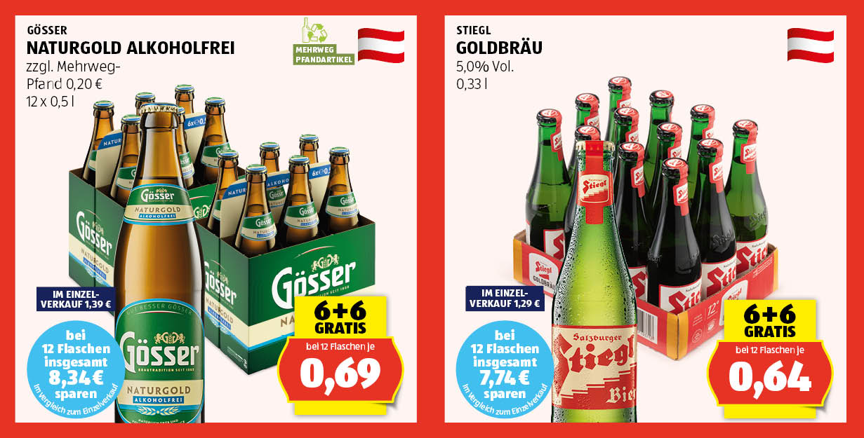 Bis zu -50 % auf ausgewählte Biere sparen!
