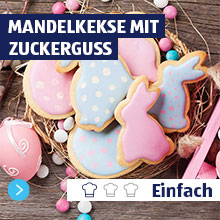 Mandelkekse mit Zuckerguss
