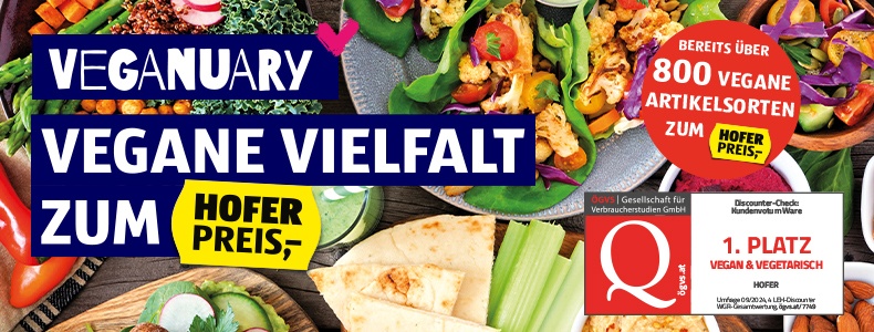 Veganuary - Vegane Vielfalt zum HOFER Preis