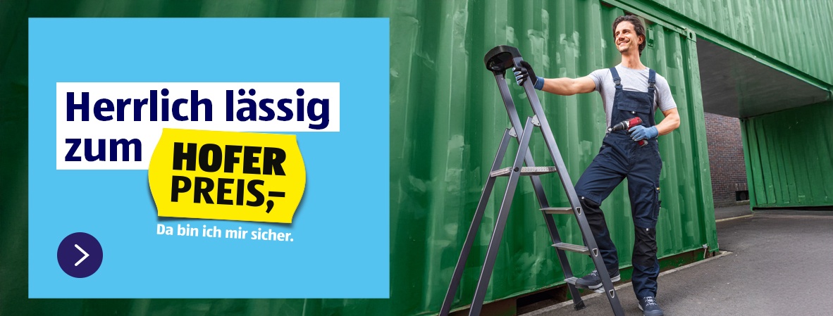HOFER-Herrentextilien-Banner