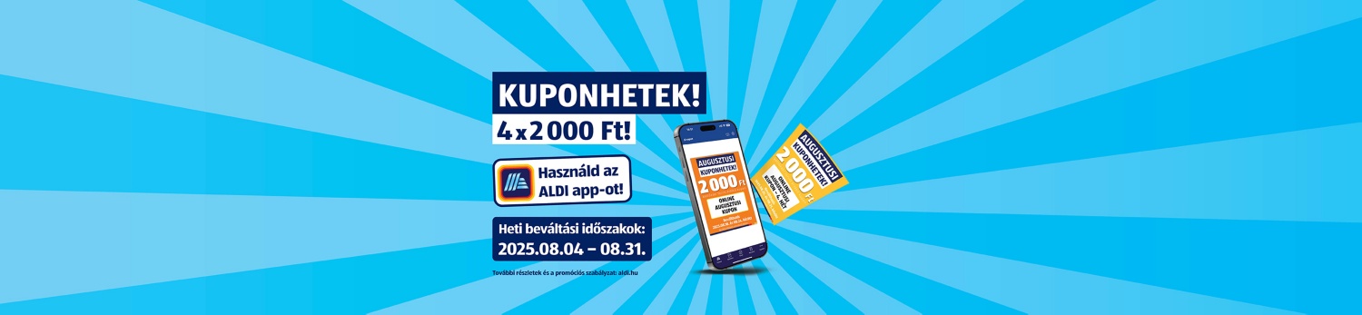 ALDI KUPONAKCIÓ - Augusztus