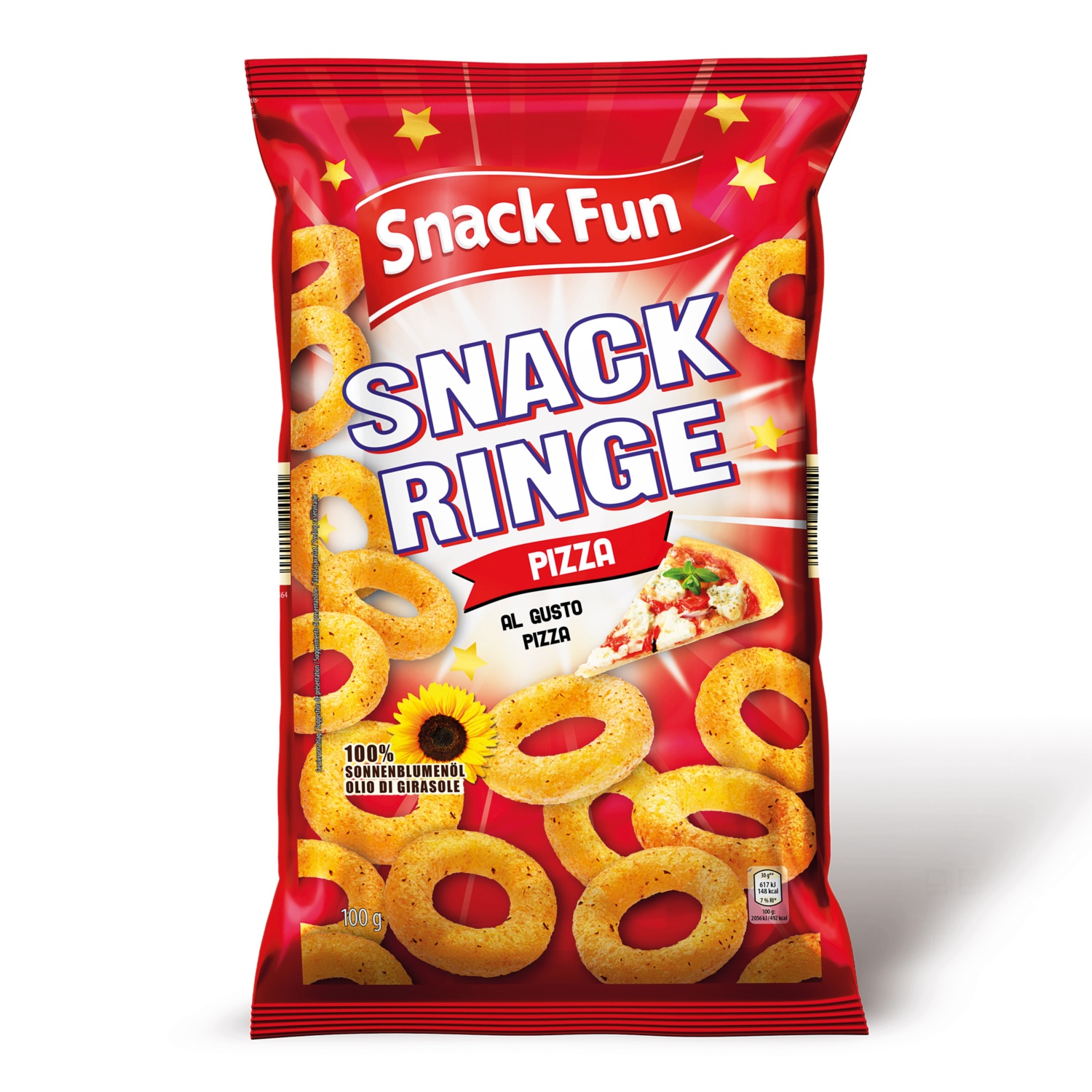 SNACK FUN Snack Ringe, Pizza