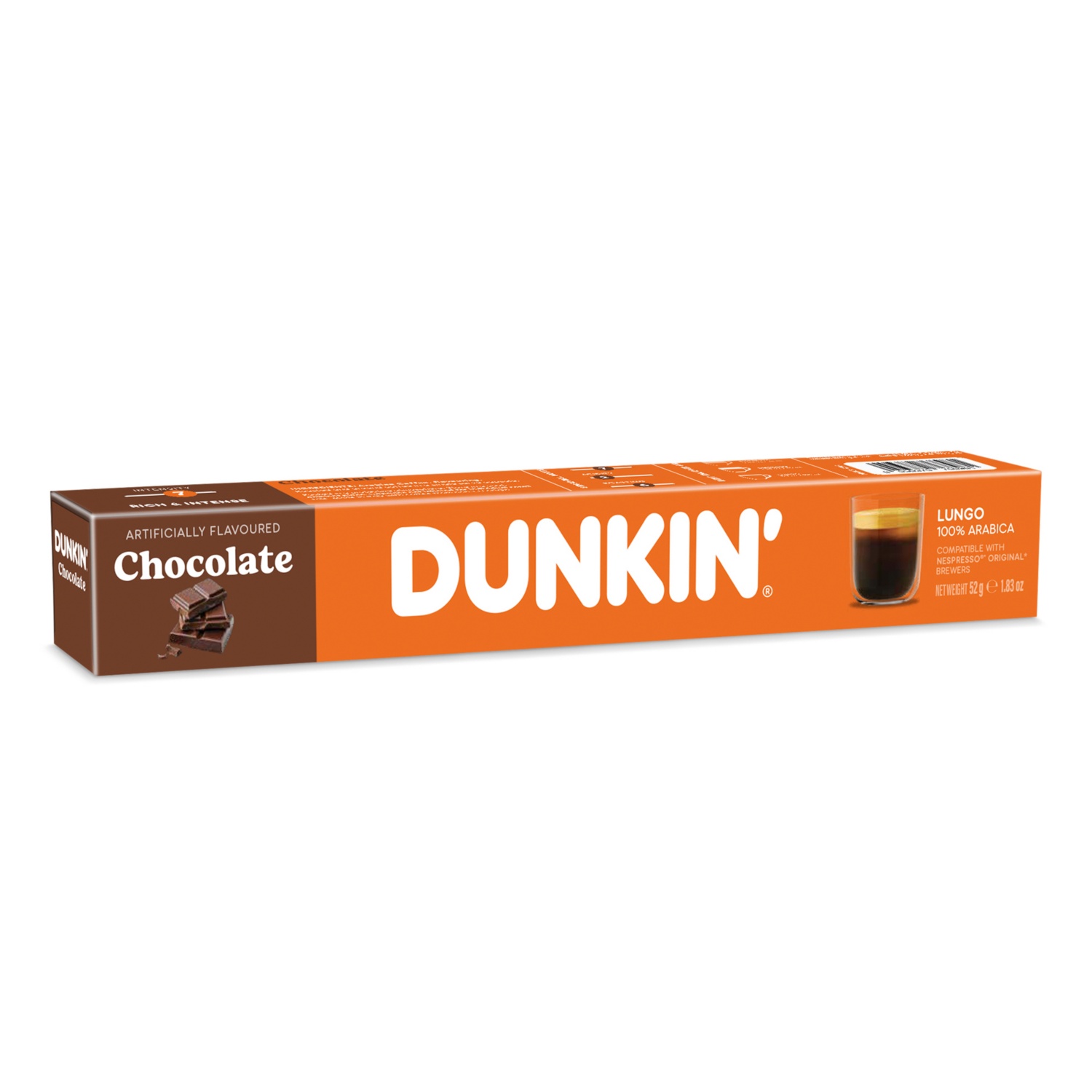 DUNKIN’ Kávékapszula, csokoládés, 10 darab