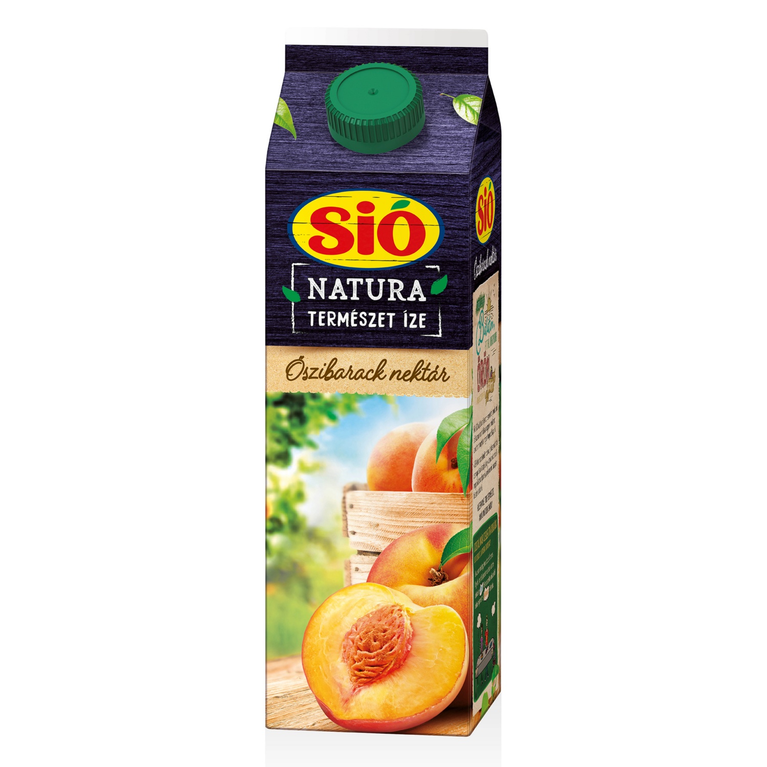 SIÓ Natura gyümölcsnektár, őszibarack, 1 l