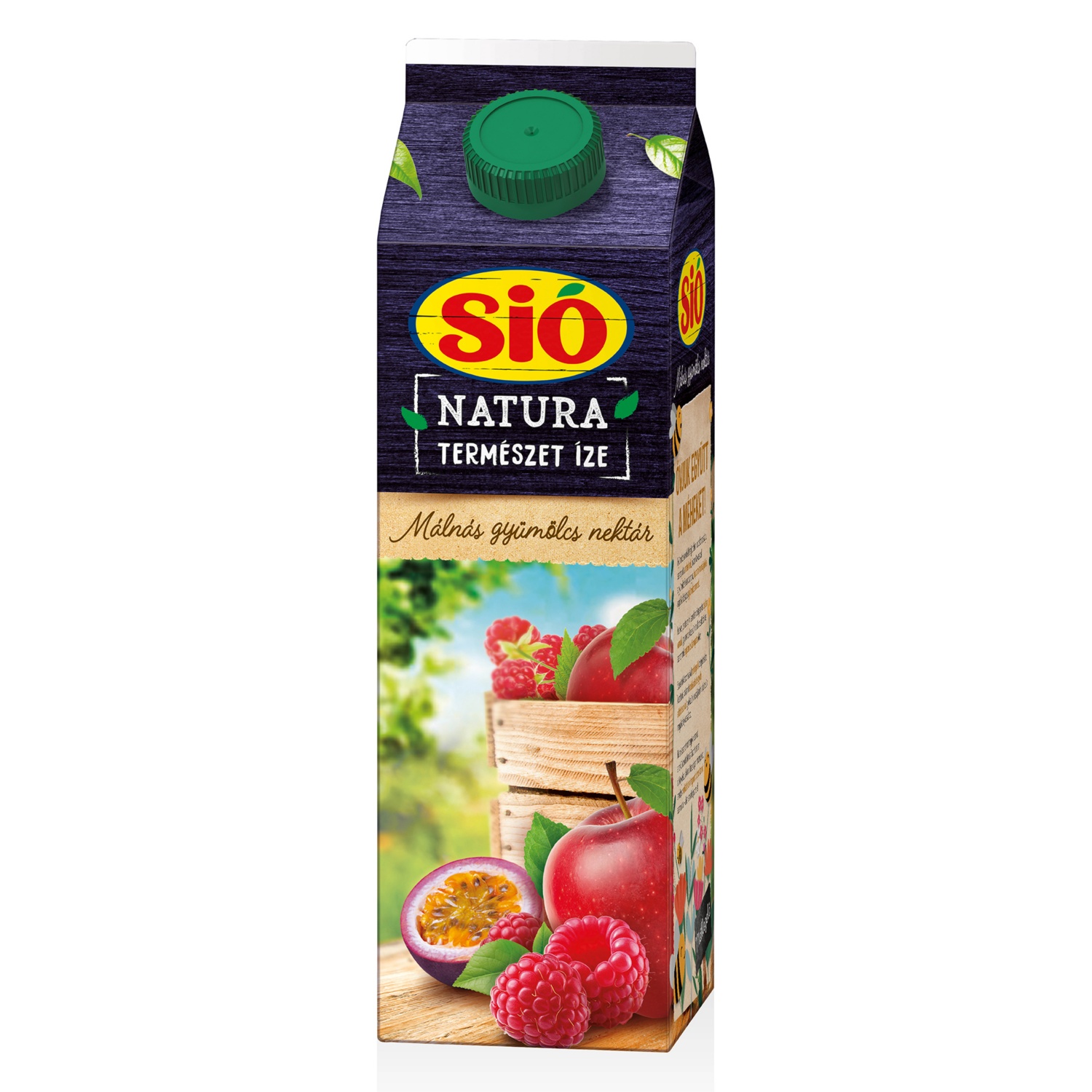 SIÓ Natura gyümölcsnektár, alma-málna-maracuja, 1 l