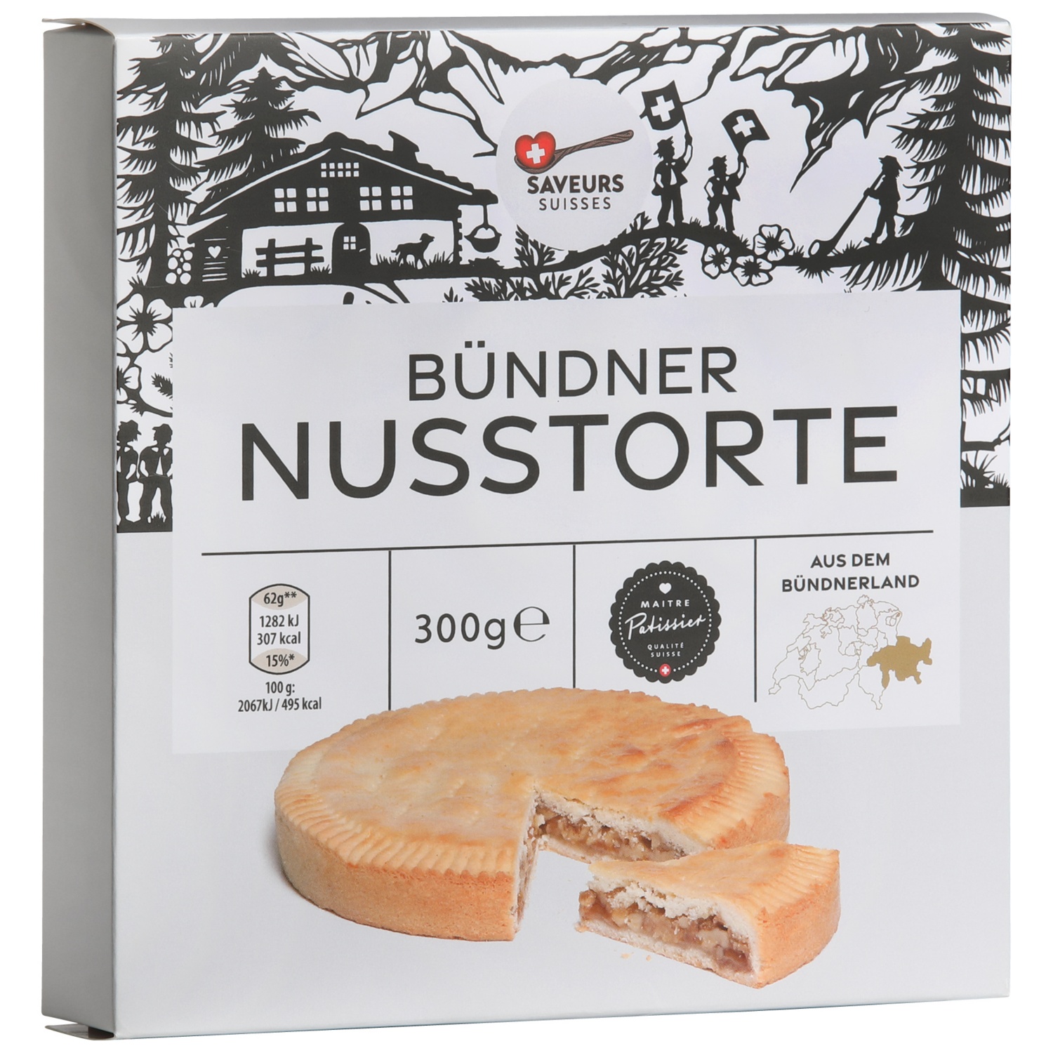 LA CONDITORIA SEDRUN SWITZERLA SAVEURS SUISSES Torta alle noci dei Grigioni