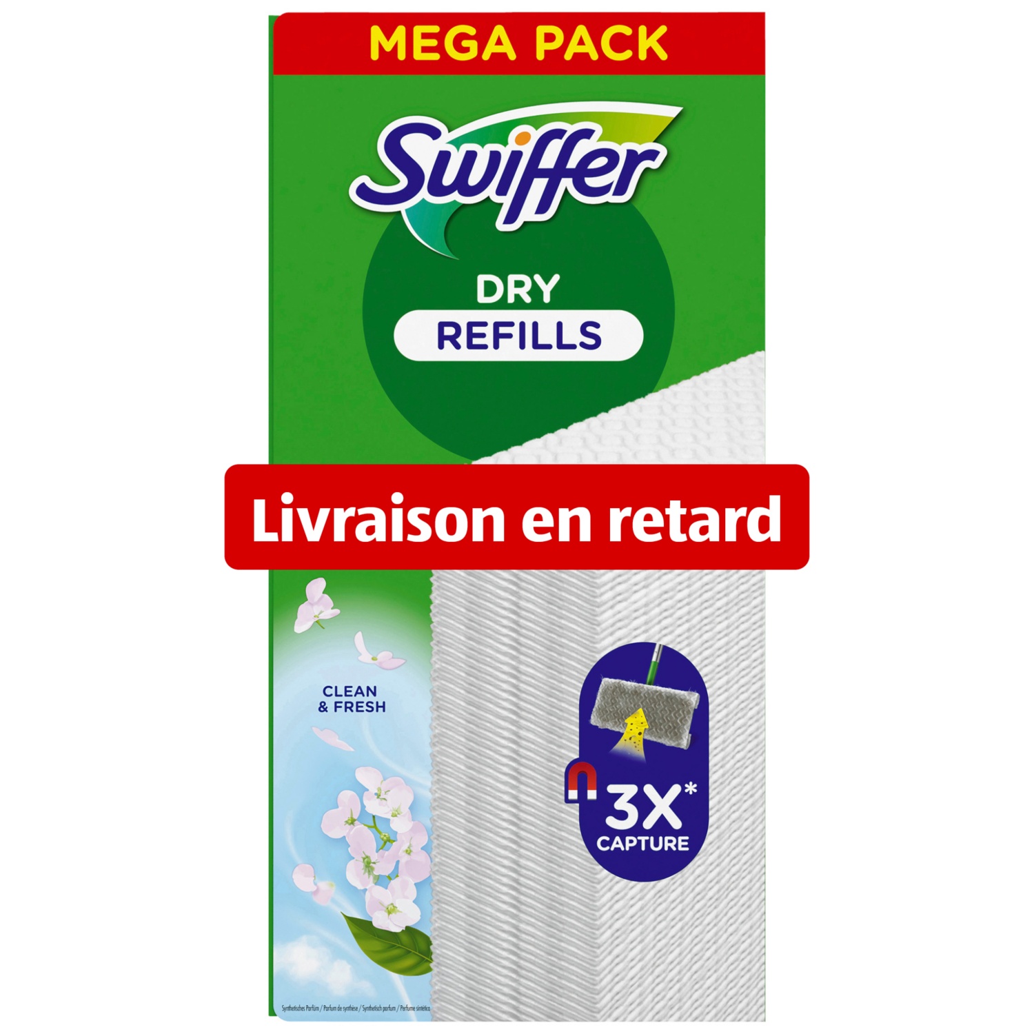 SWIFFER Recharge de lingettes sèches