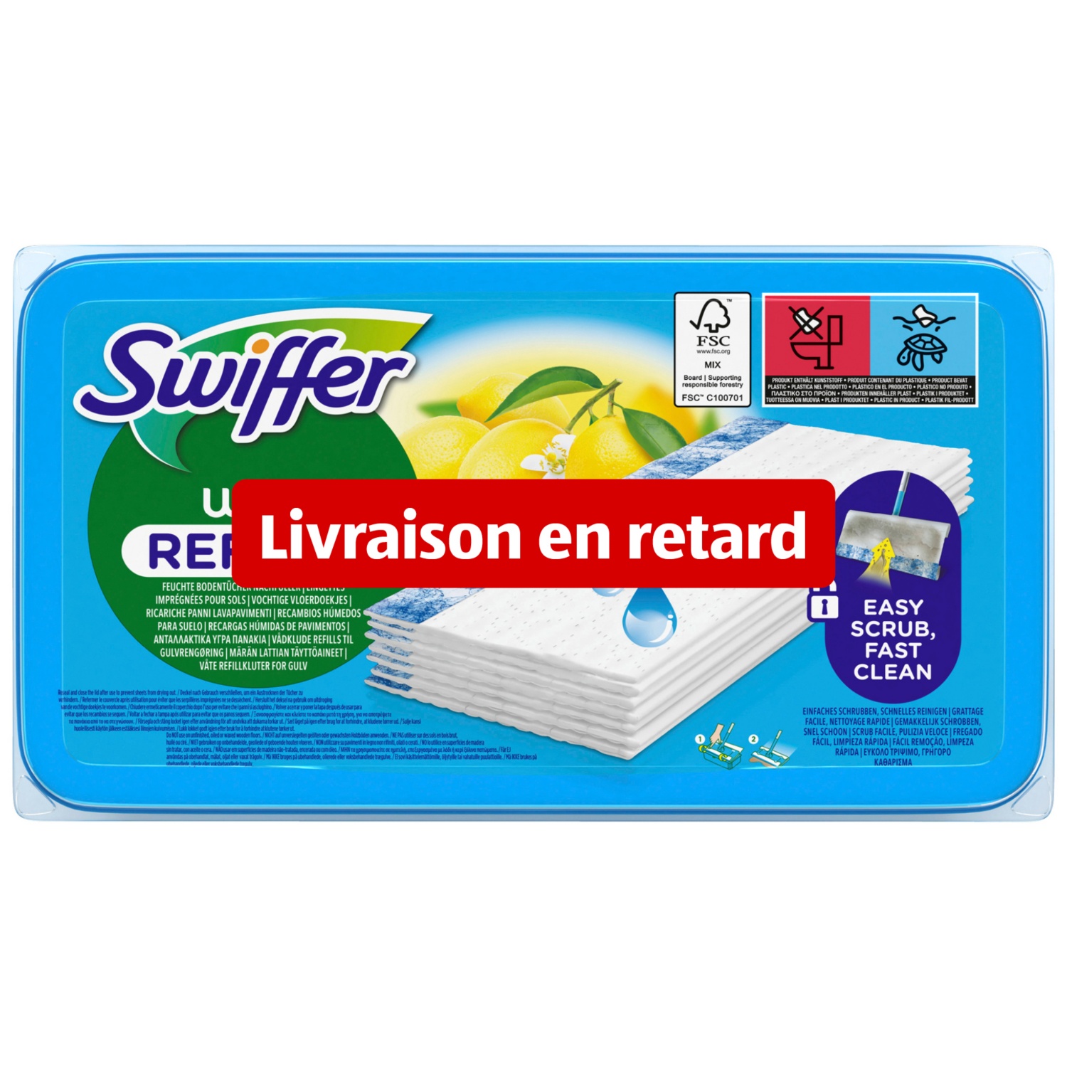 SWIFFER Recharge serpillères humides