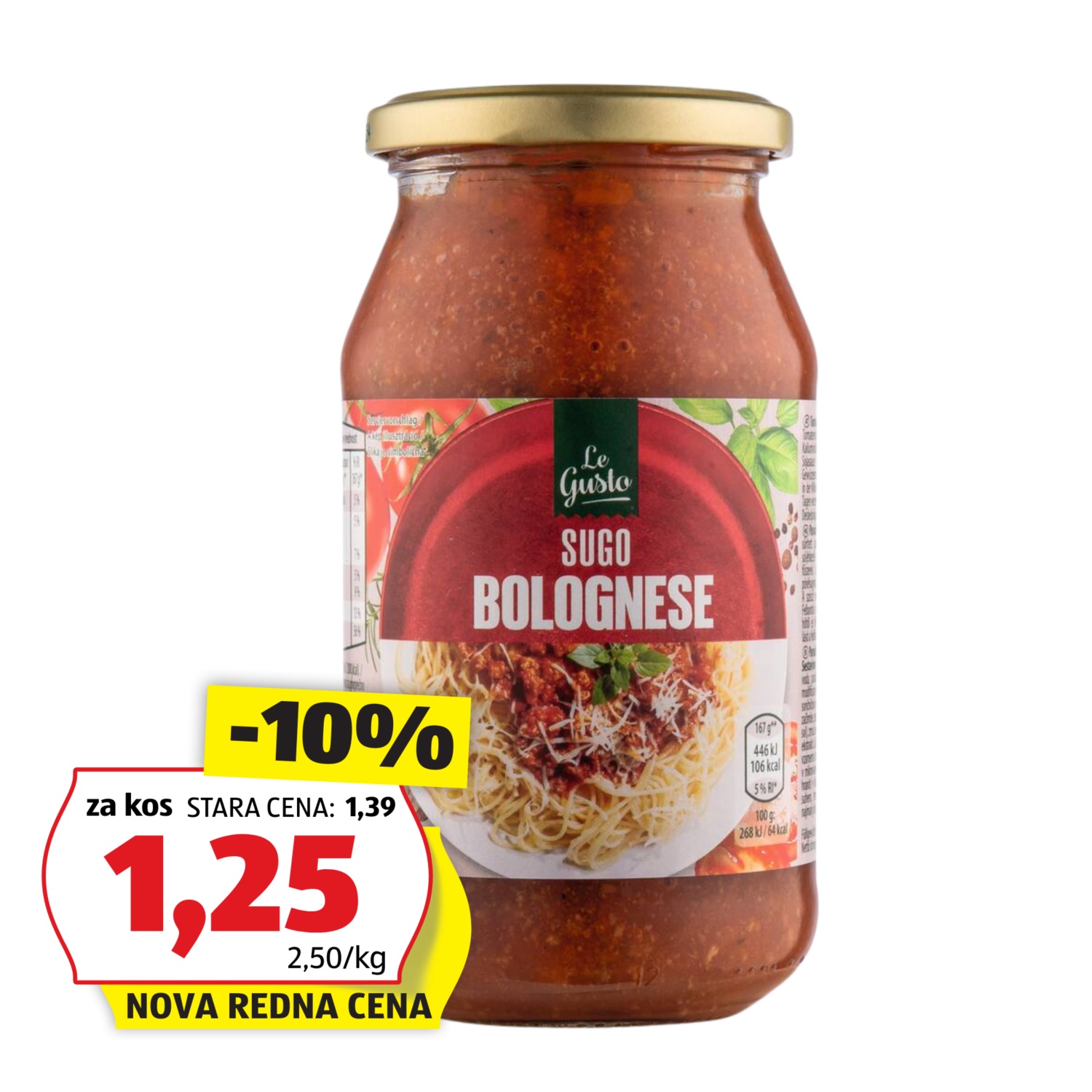 LE GUSTO Omaka za testenine, bolonjska