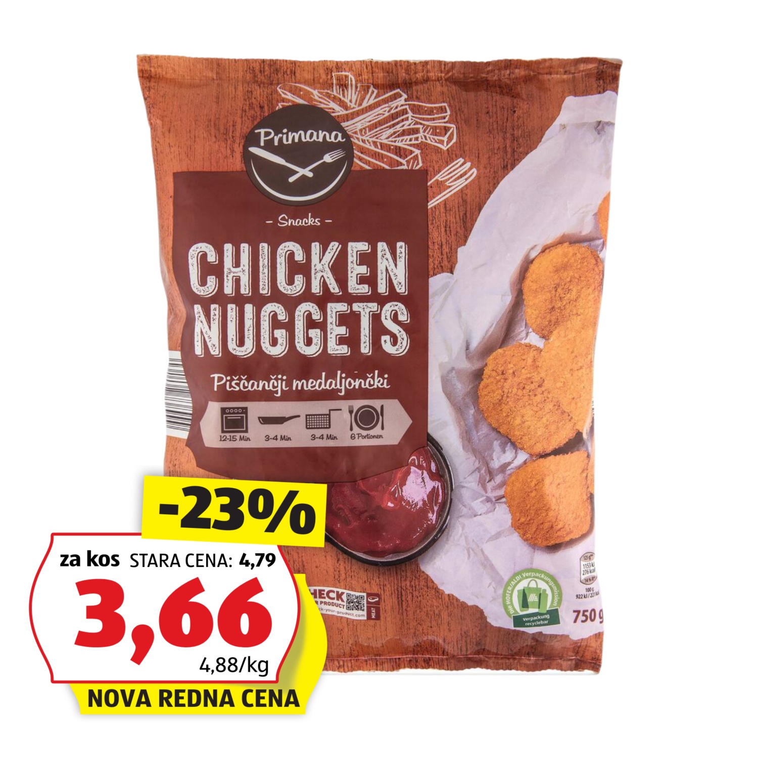 PRIMANA Piščančji medaljoni