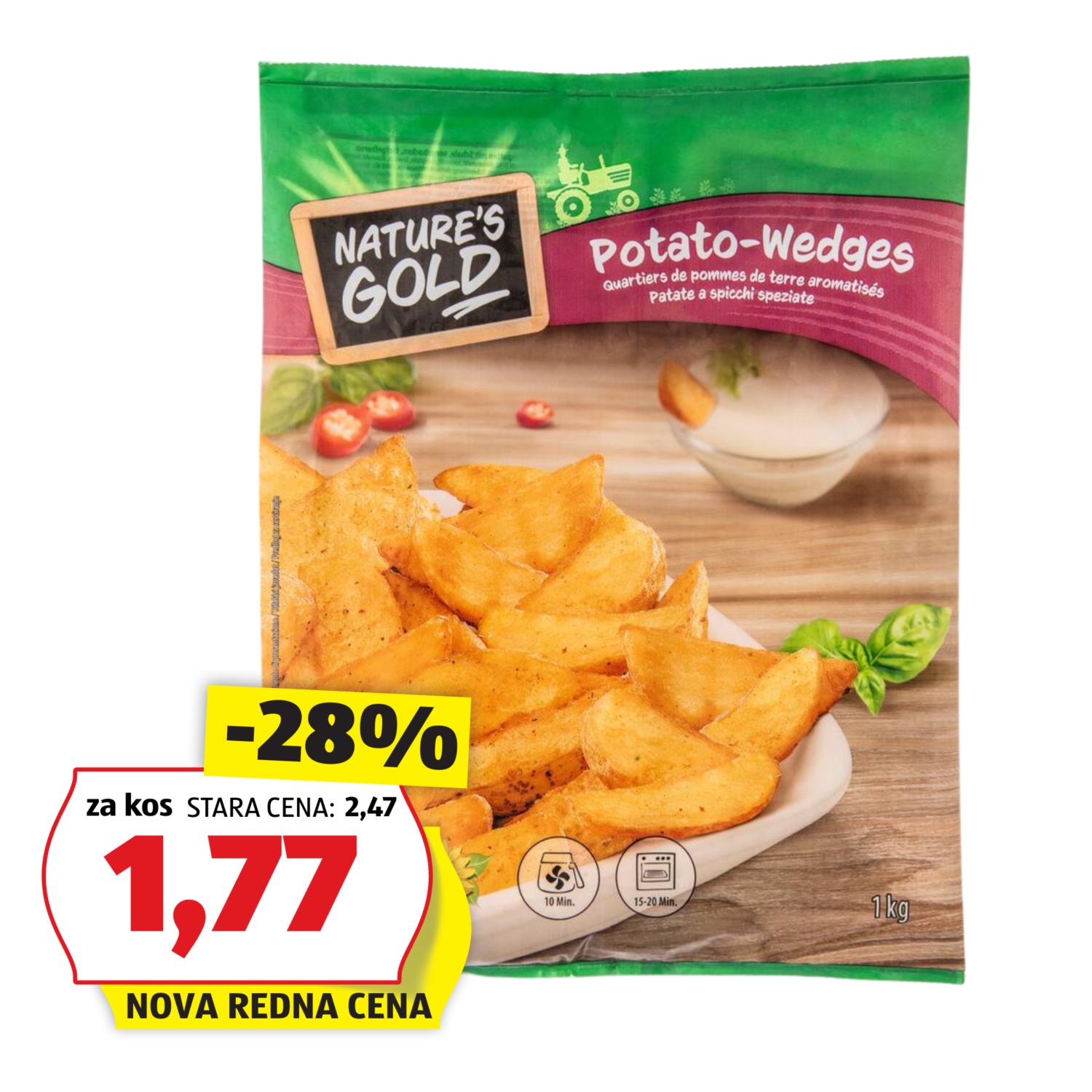 NATURE'S GOLD Krompirjevi krhlji, klasični