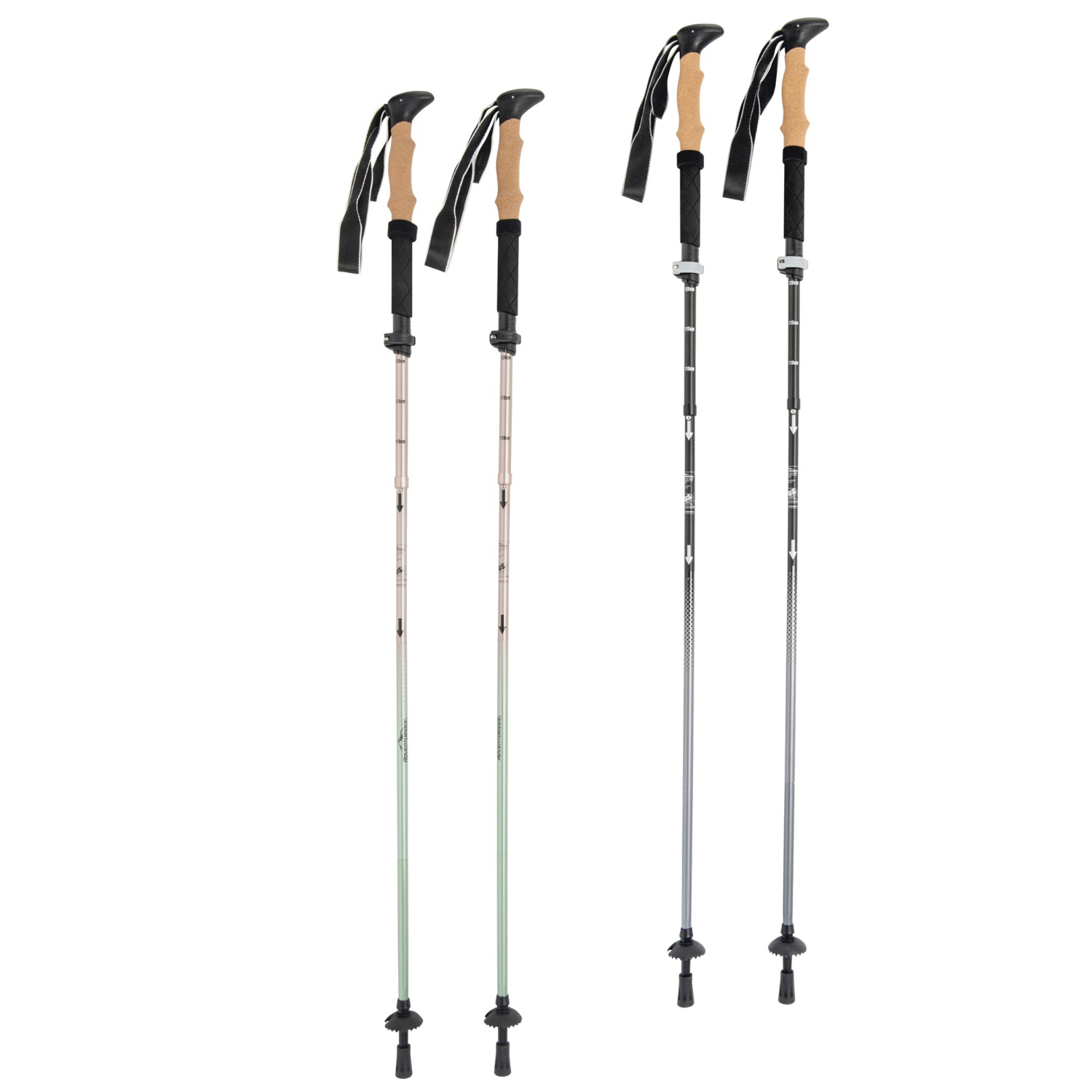 ADVENTURIDGE Bastoncini da trekking pieghevoli