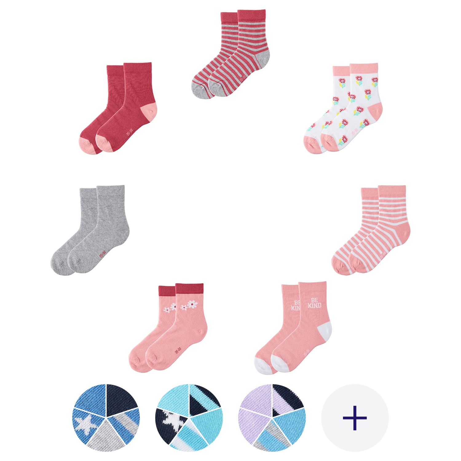 L&D Kinder Söckchen 7er-Pack