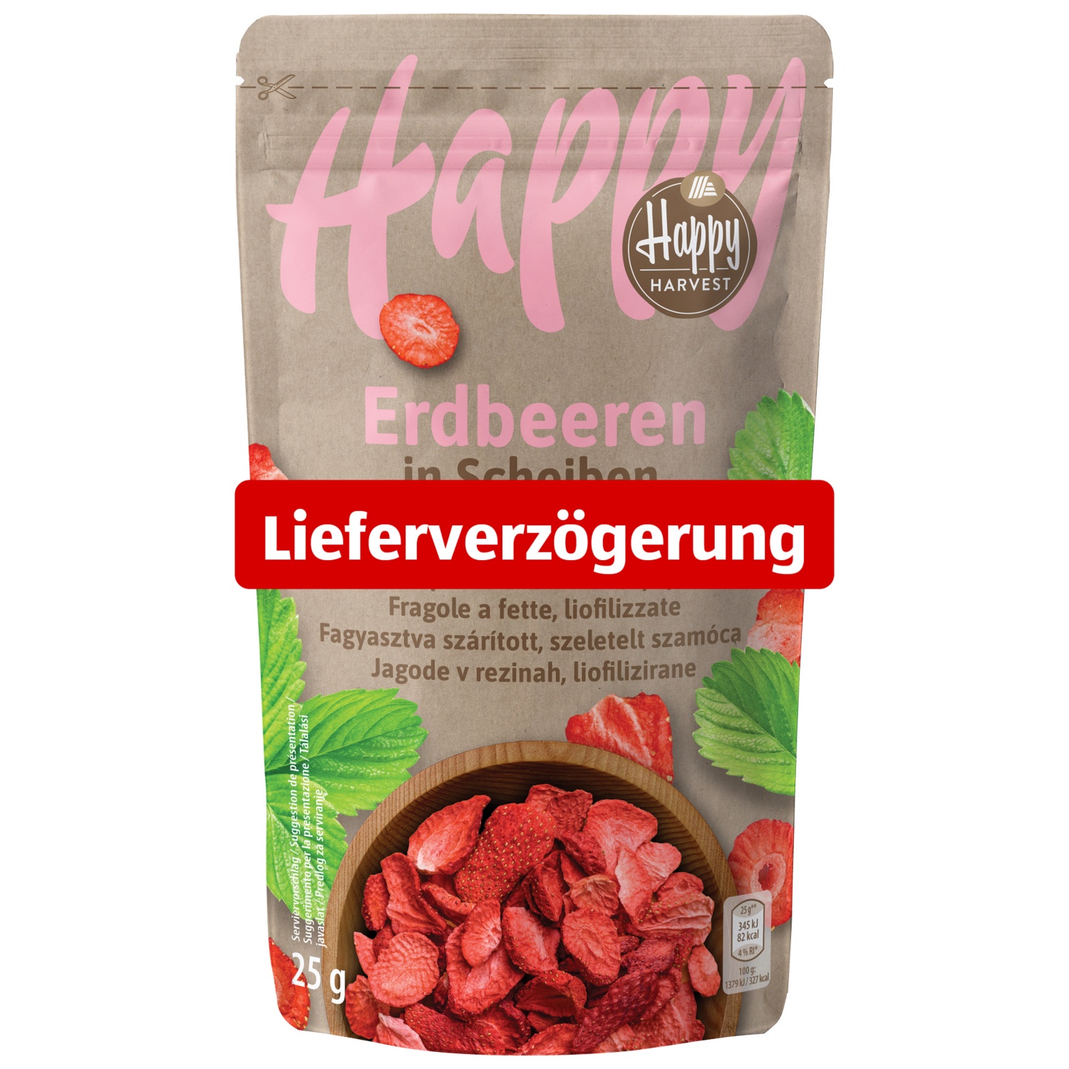 HAPPY HARVEST Getrocknete Früchte, Erdbeere