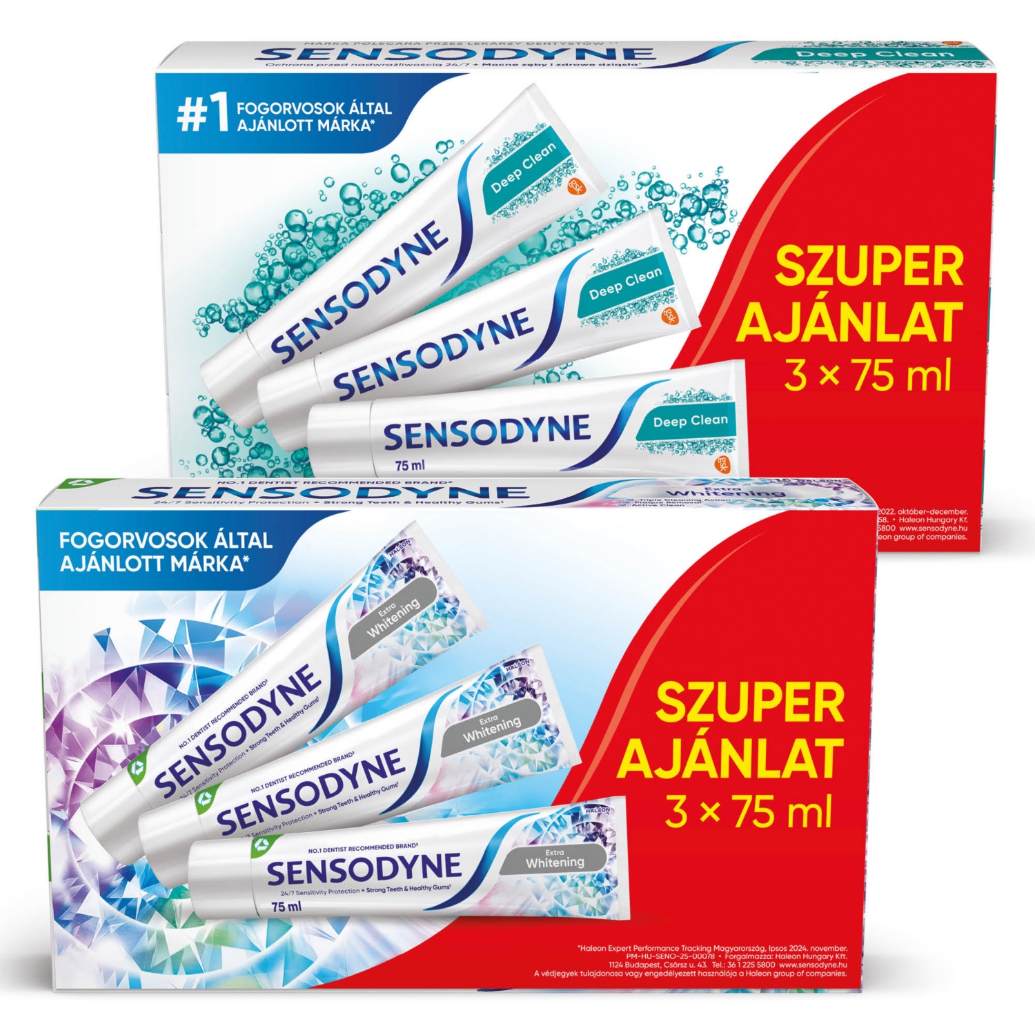 SENSODYNE Fogkrém triopack, 3 tubus
