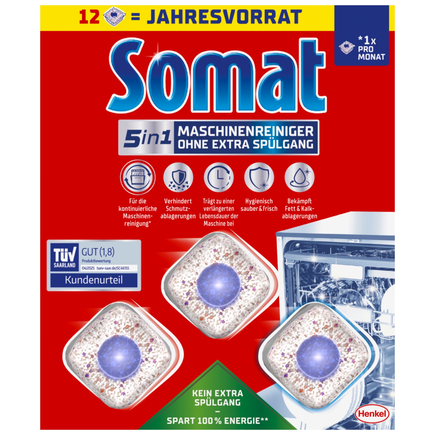 SOMAT Nettoyant pour machines 12 tabs
