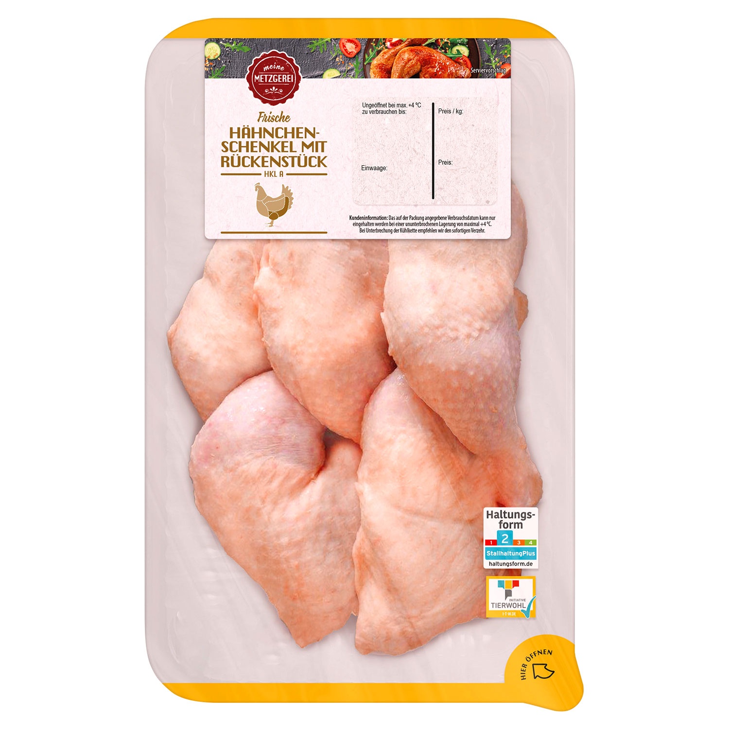 MEINE METZGEREI Hähnchen-Schenkel mit Rückenstück 1,1 kg