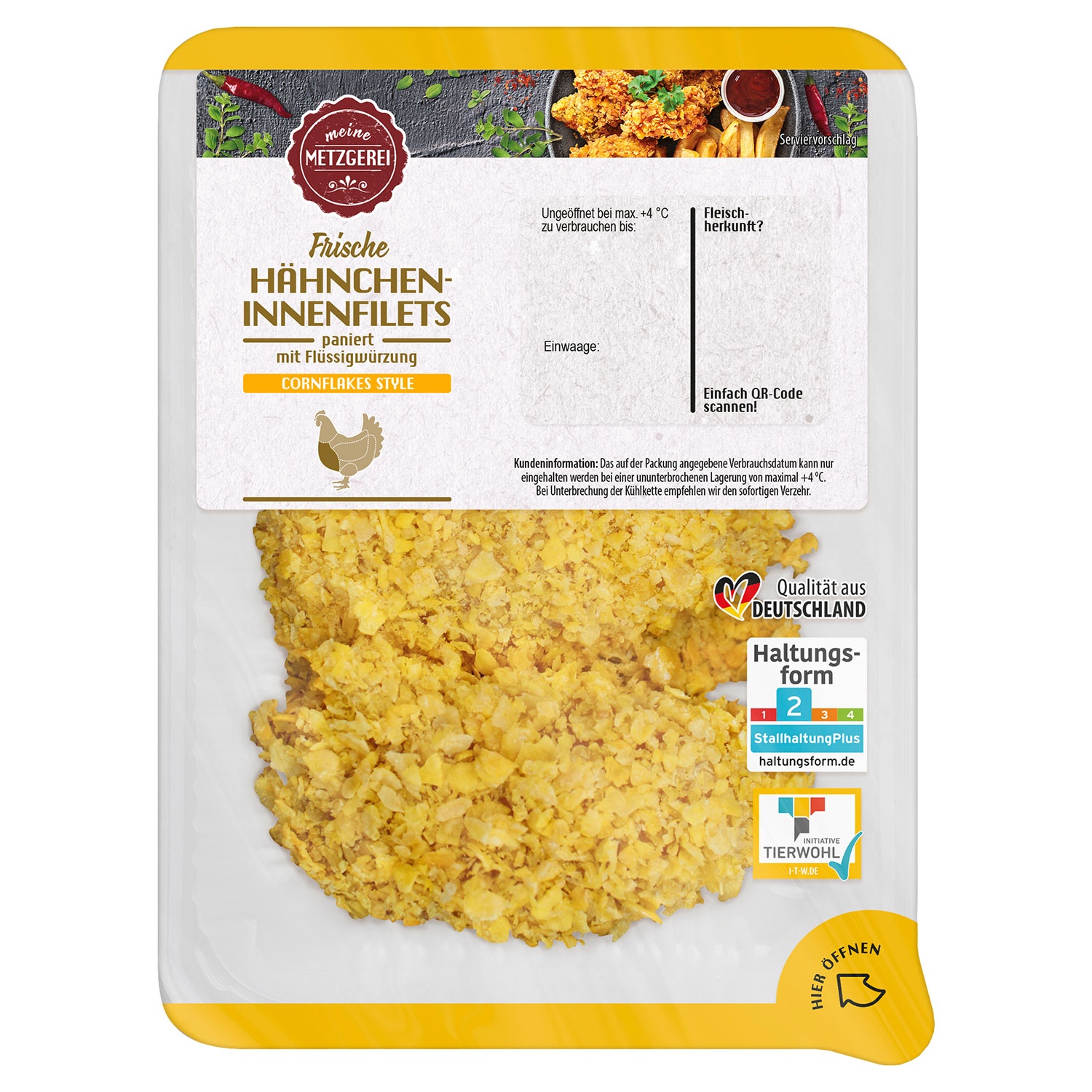 MEINE METZGEREI Hähnchen Innenfilets paniert 500 g